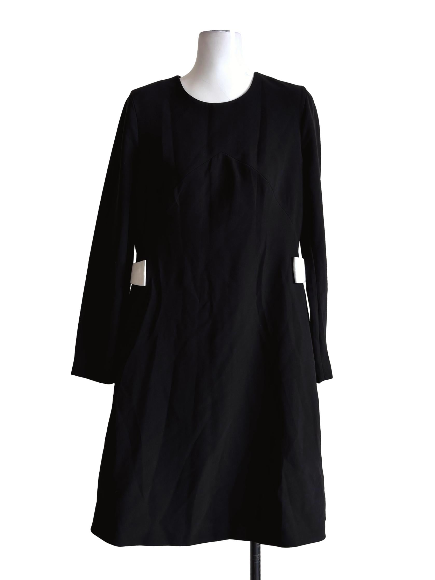 Soft Black Long Sleeve Dress