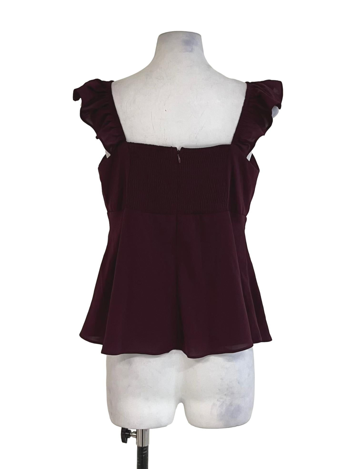 Mulberry Purple Square Neckline Blouse