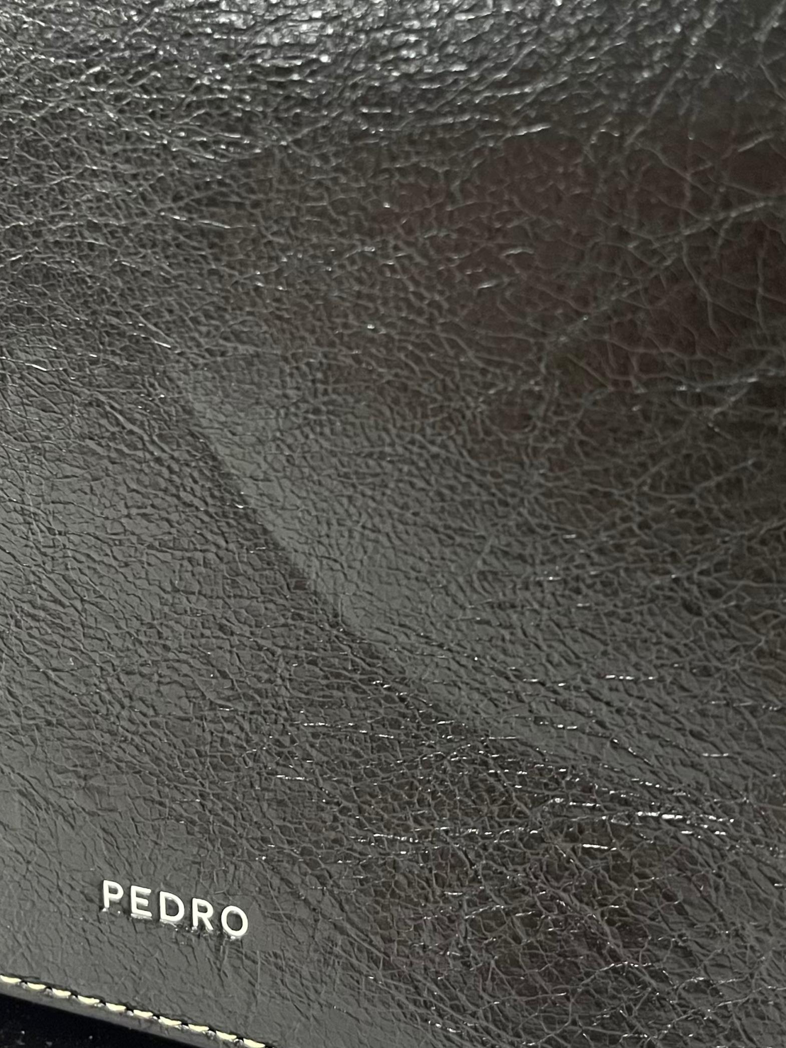 Black Textured Crossbody Bag With Adjustable Strap