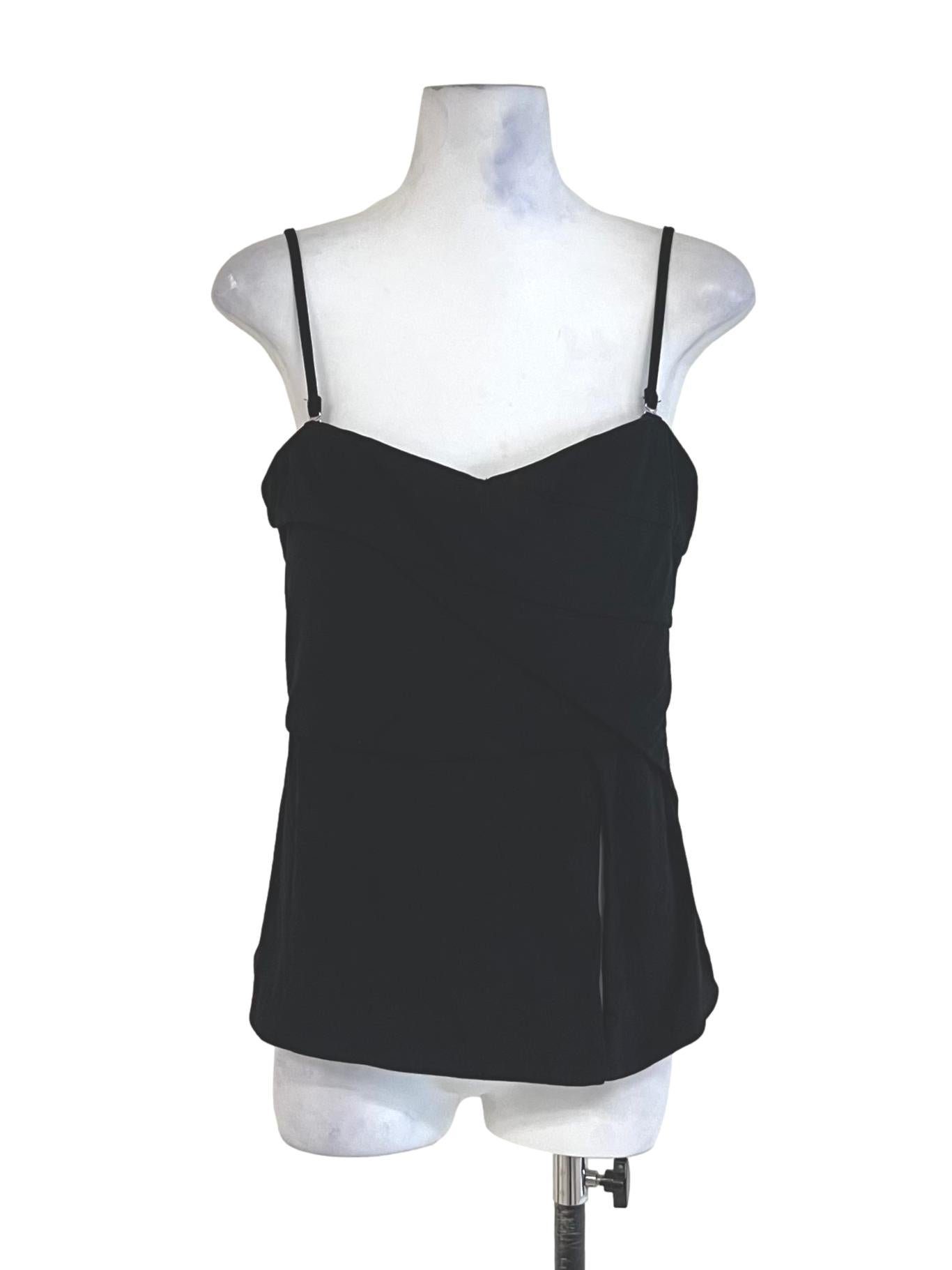 Black Spaghetti Strap Sleeveless Top