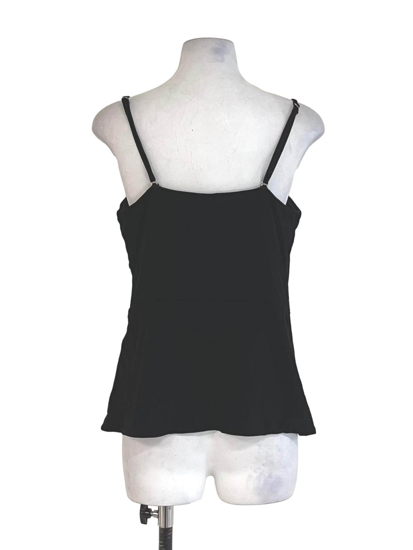 Black Spaghetti Strap Sleeveless Top