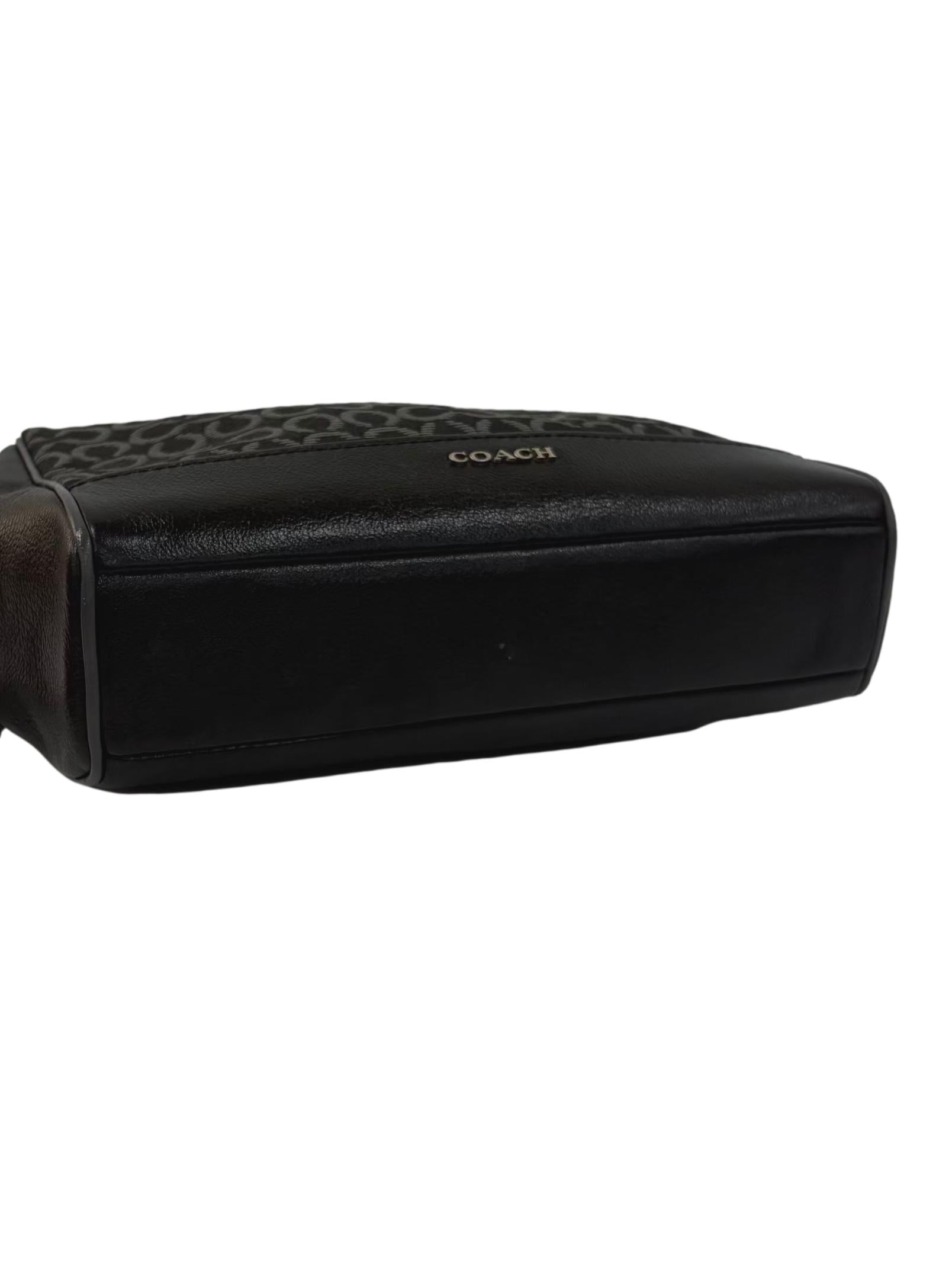 Black Signature Monogram Wristlet Pouch