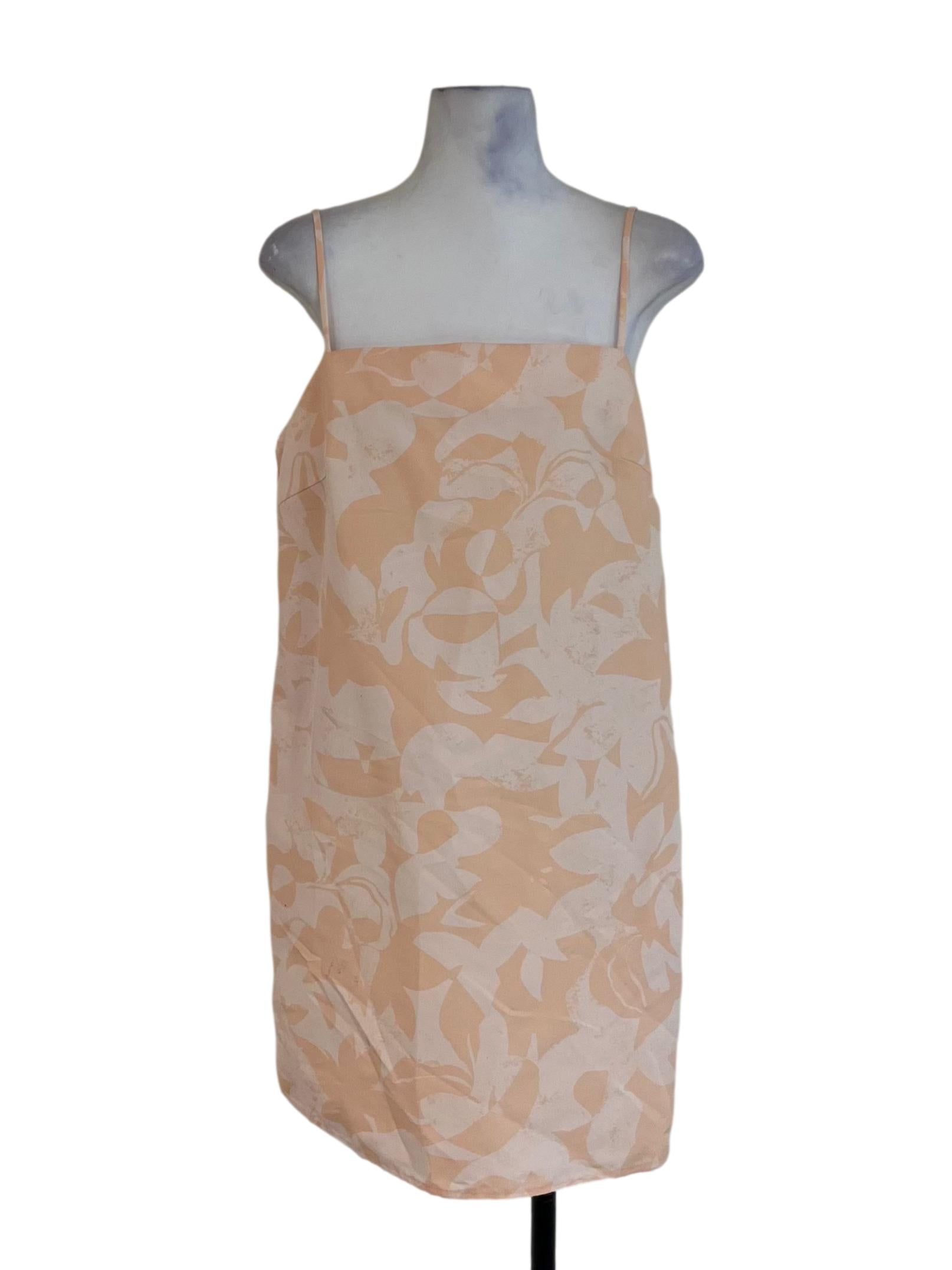 Peach Pink Spaghetti Strap Shift Dress