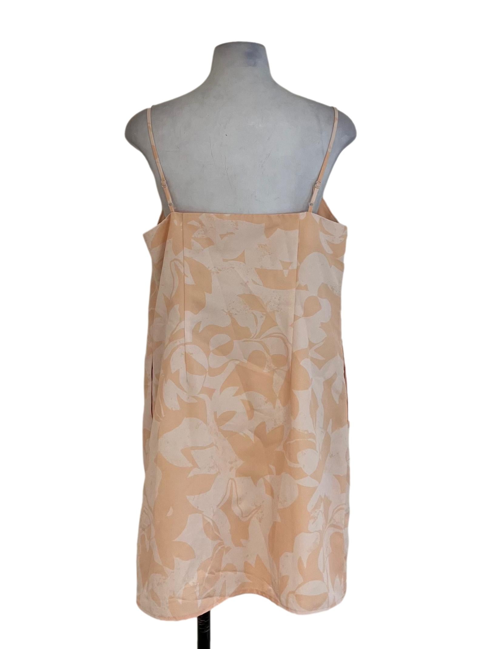 Peach Pink Spaghetti Strap Shift Dress