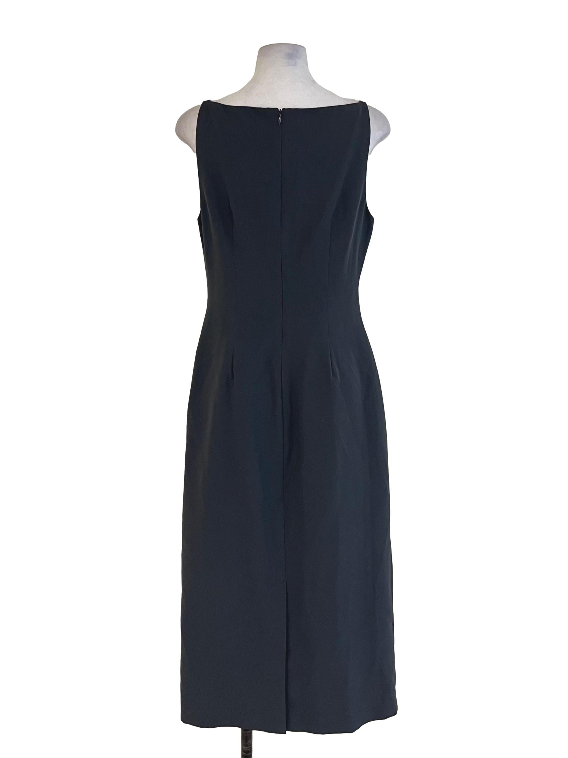 Stone Grey Sabrina Neckline A-Line Dress