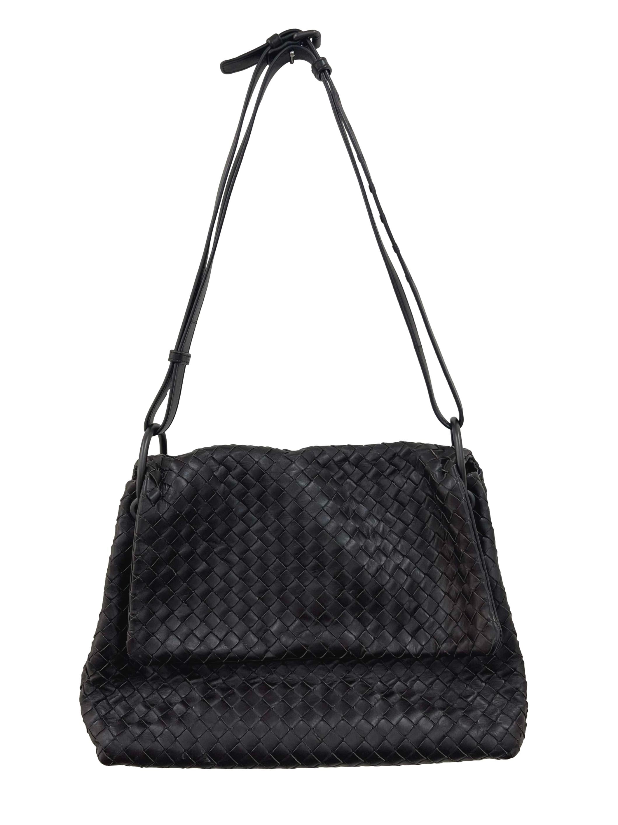 Brown Intrecciato Nappa Flap Bag CSN