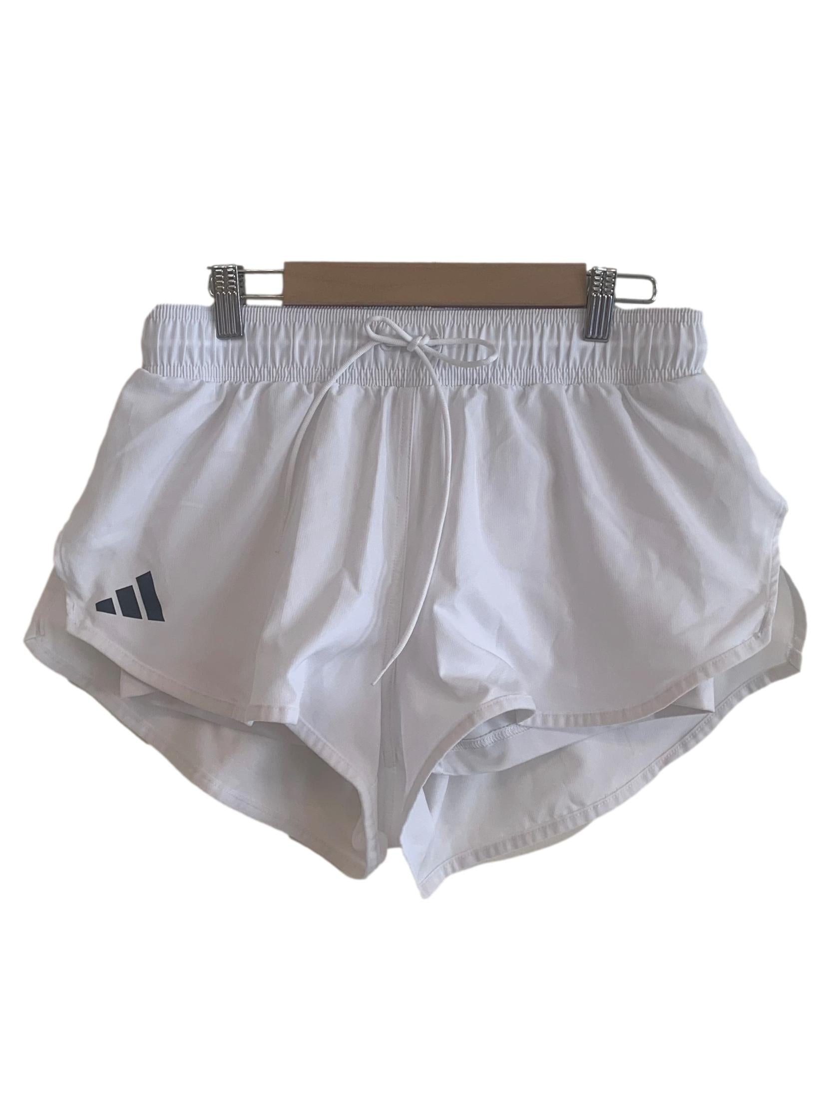 Daisy White Elastic Waistband Shorts