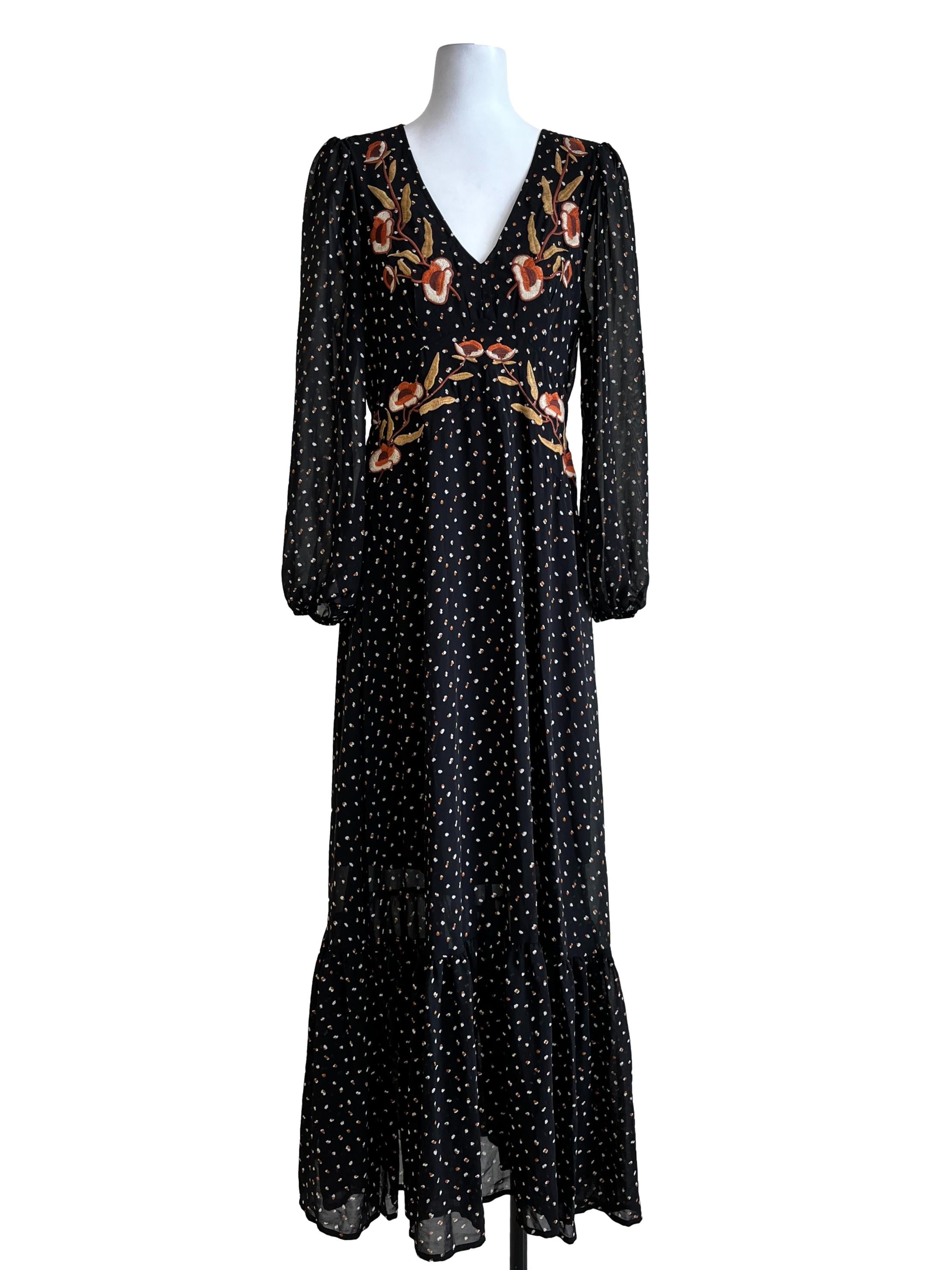 Black Dot Pattern Dress