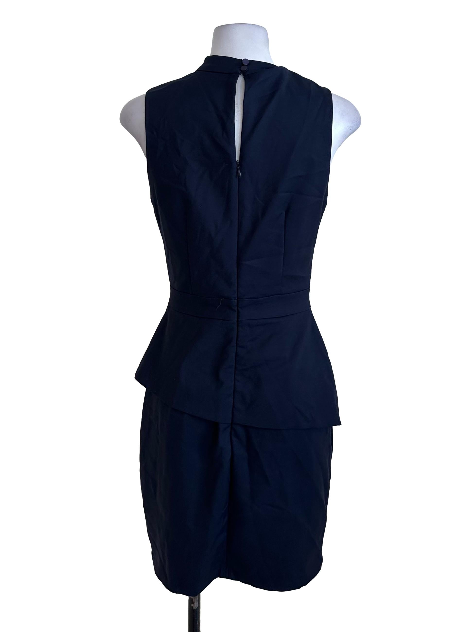 Navy Blue Peplum Dress