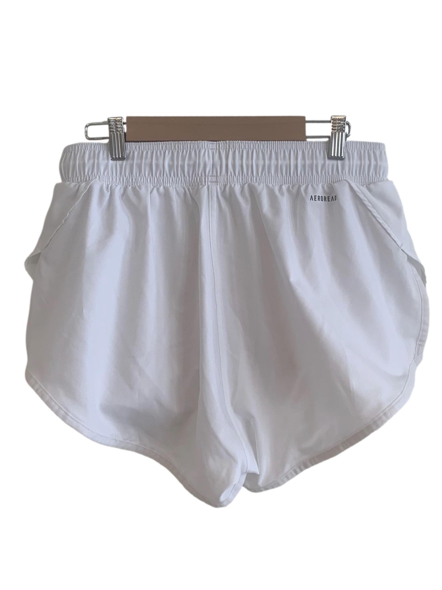Daisy White Elastic Waistband Shorts