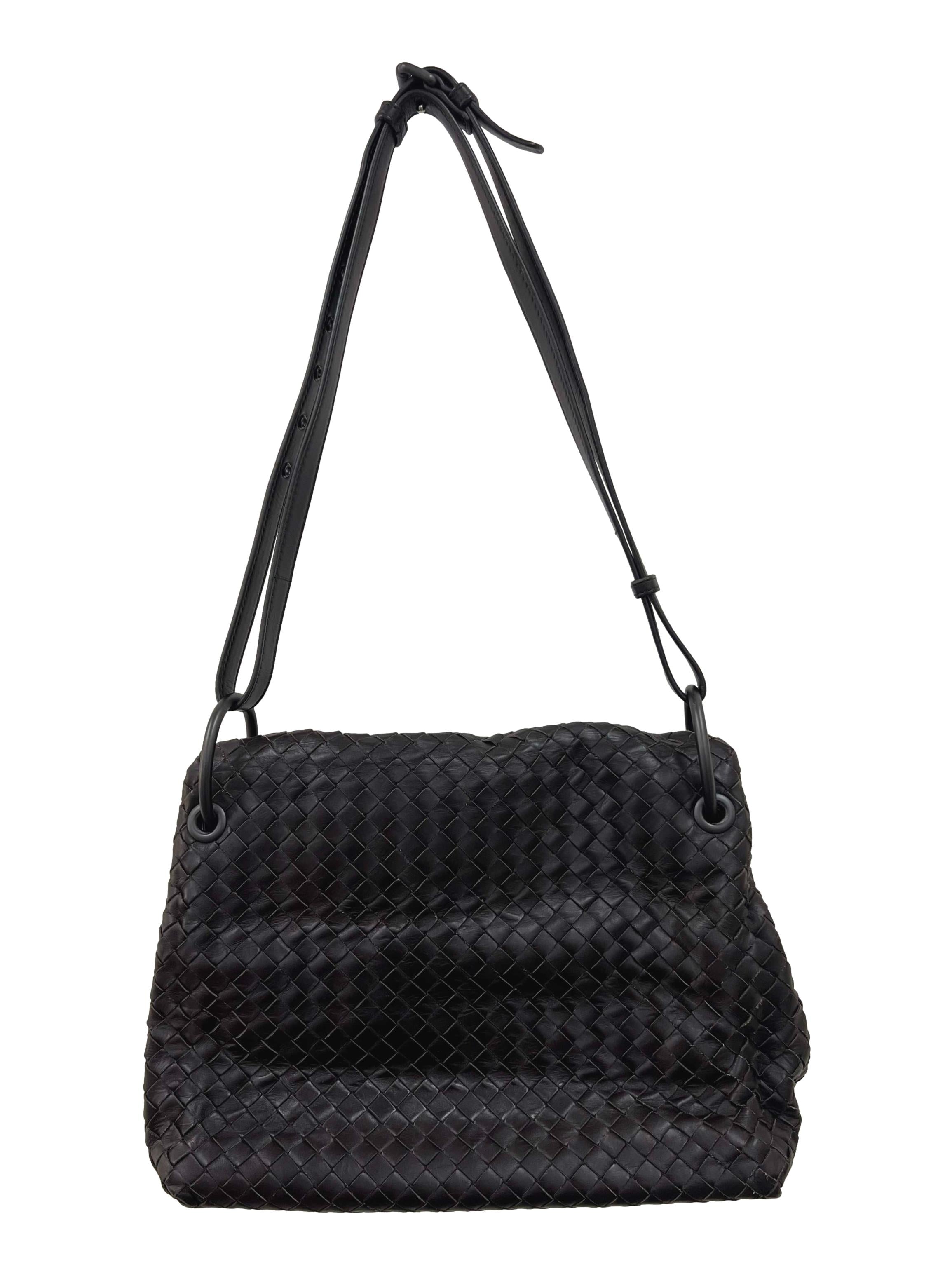 Brown Intrecciato Nappa Flap Bag CSN