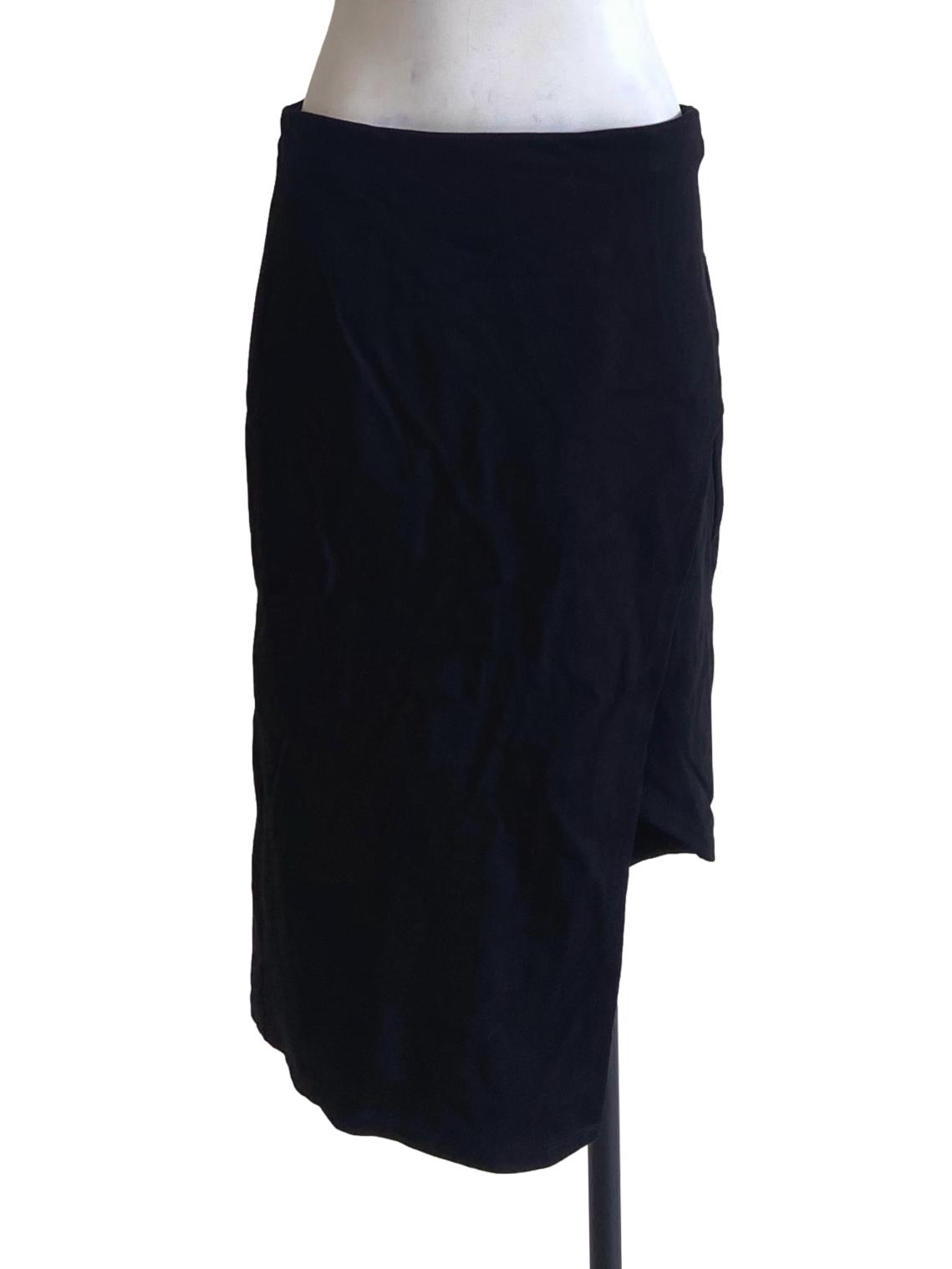 Black Asymmetric Tube Skirt