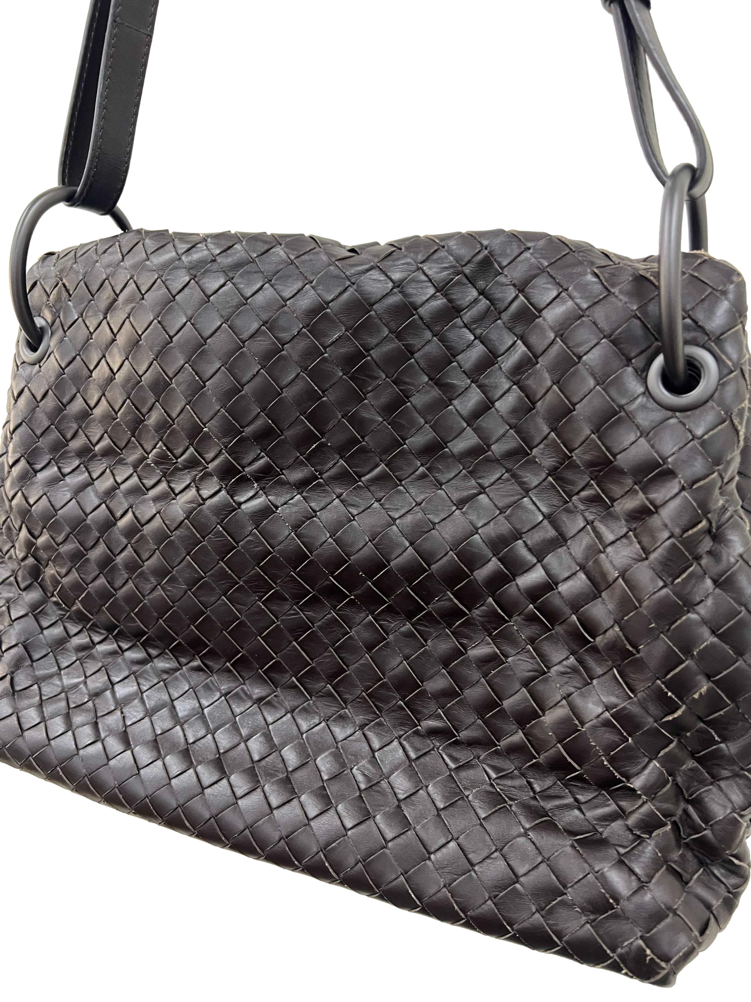 Brown Intrecciato Nappa Flap Bag CSN