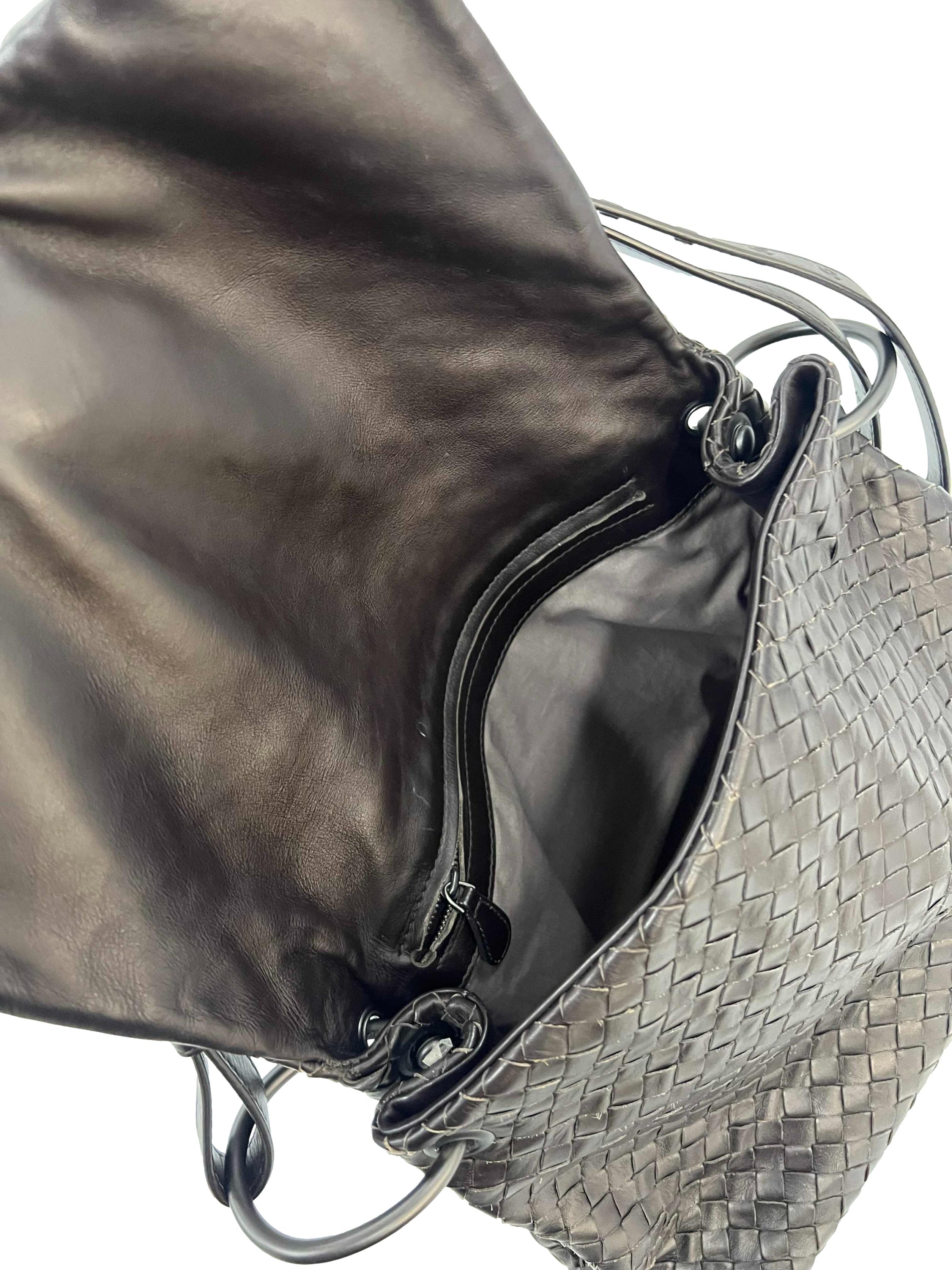 Brown Intrecciato Nappa Flap Bag CSN