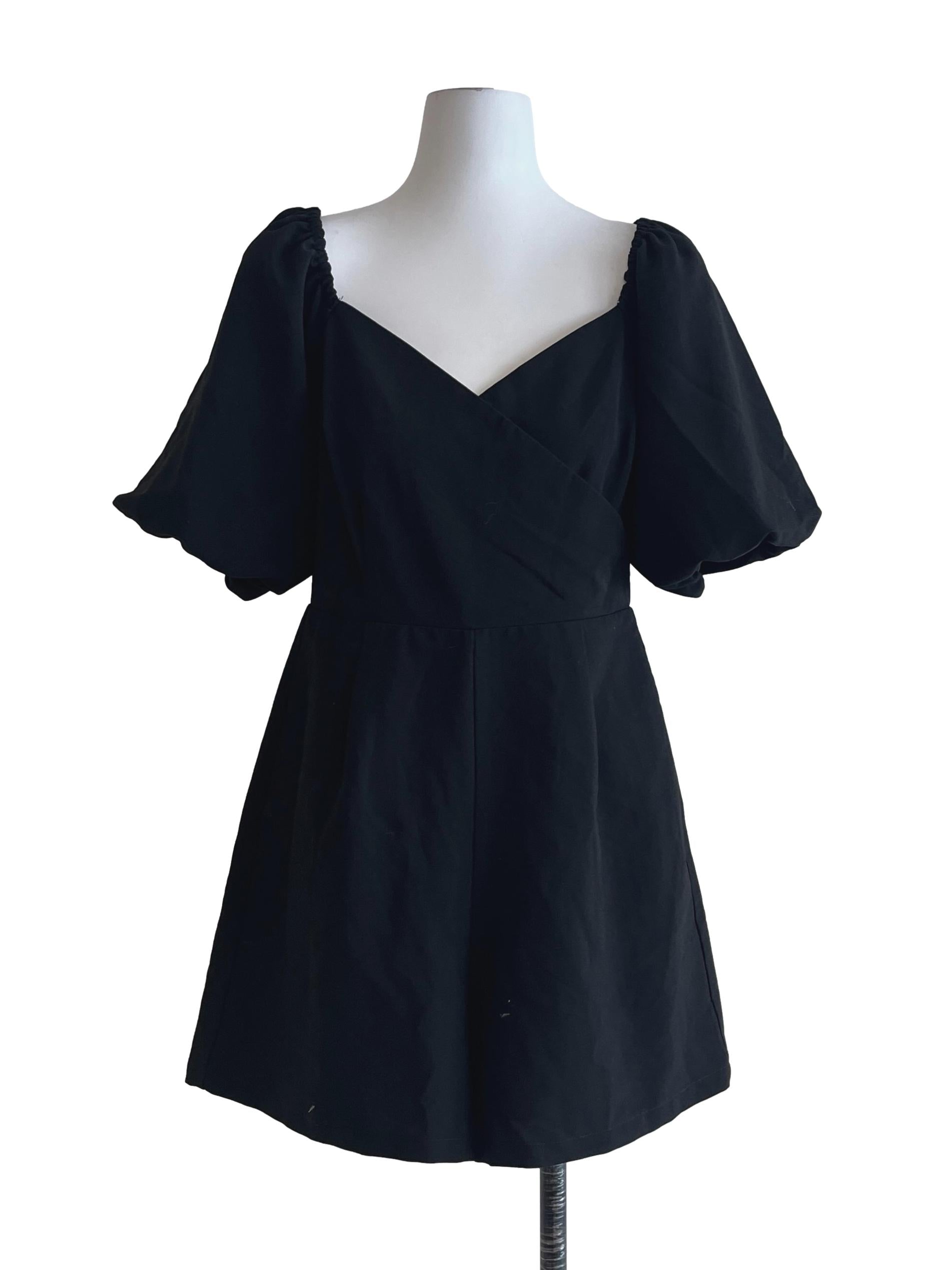 Onyx Black Sweetheart Romper