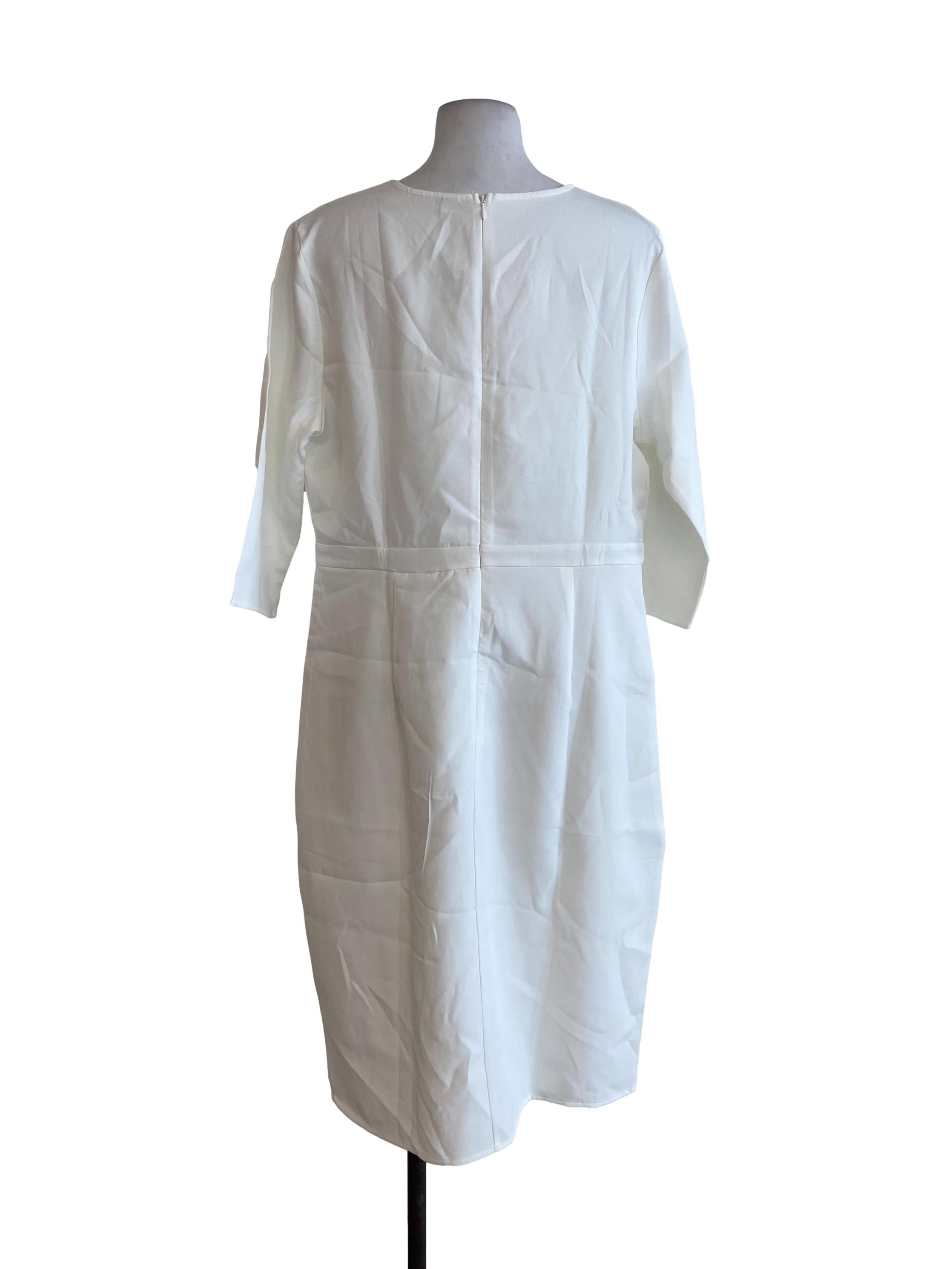 White V Neck Wrap Dress