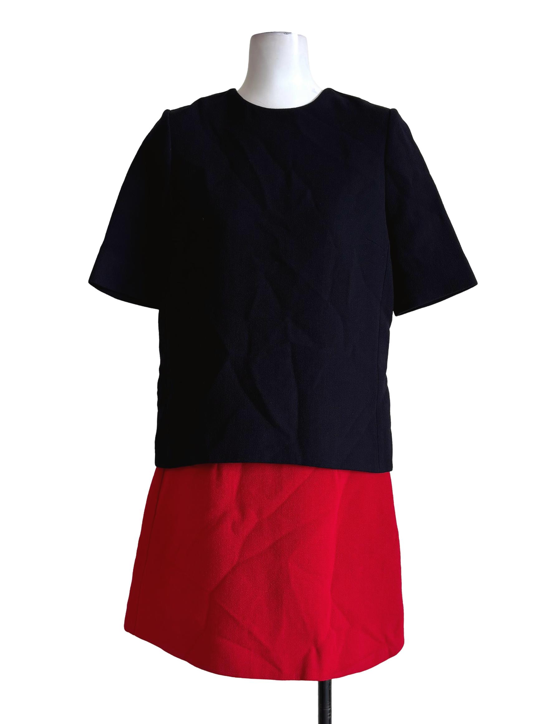 Black Red Short Sleeve Dress