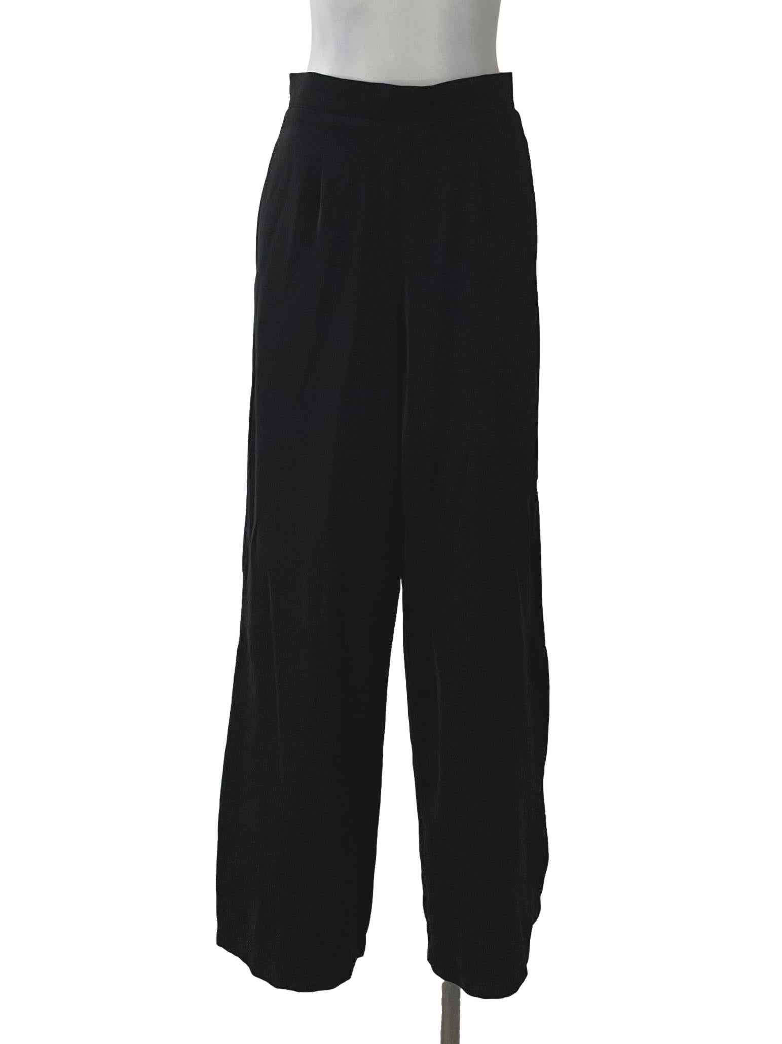Black Pleated High Waisted Pants