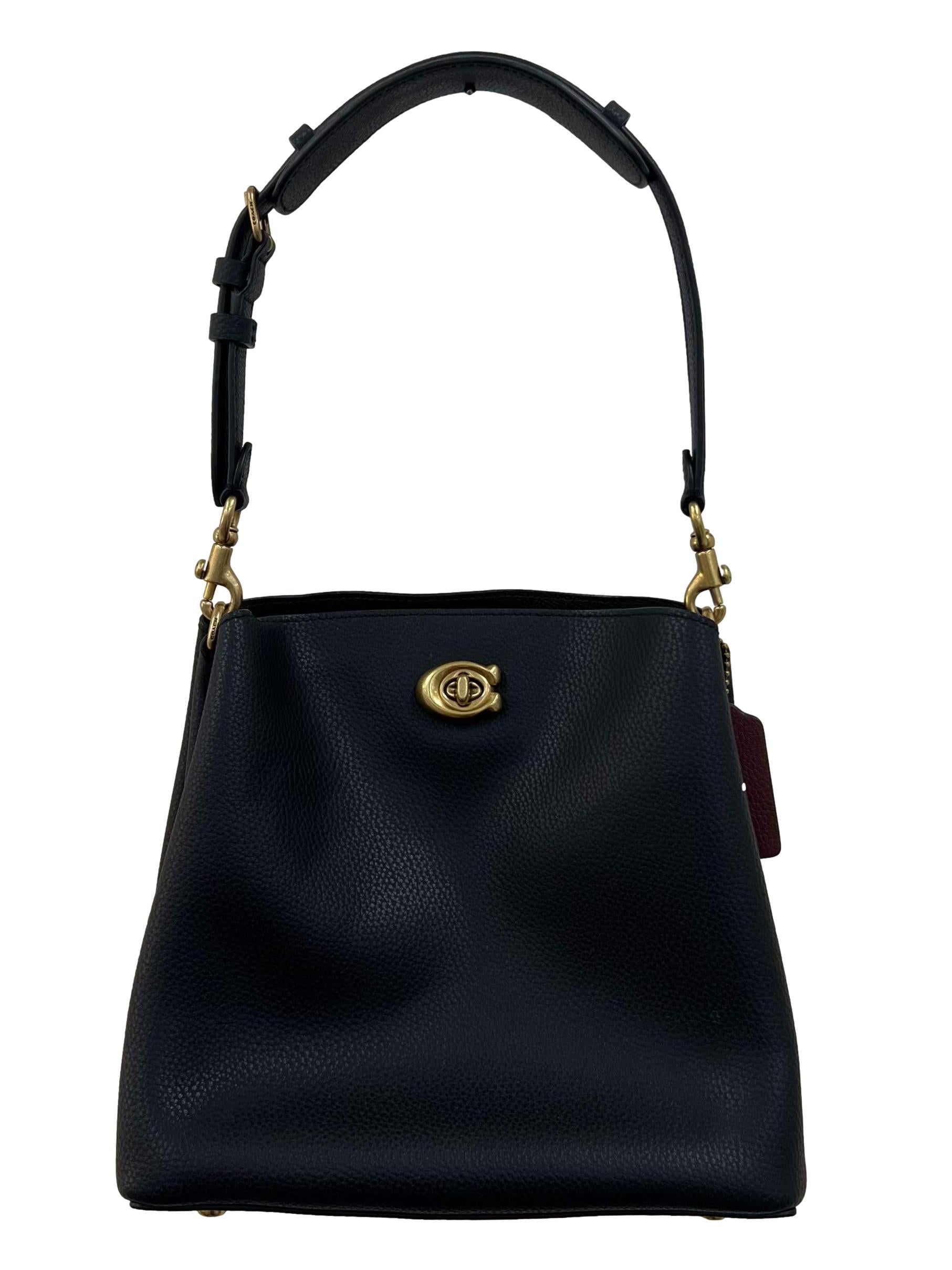 Black Leather Coach Willow Bucket Bag CSN
