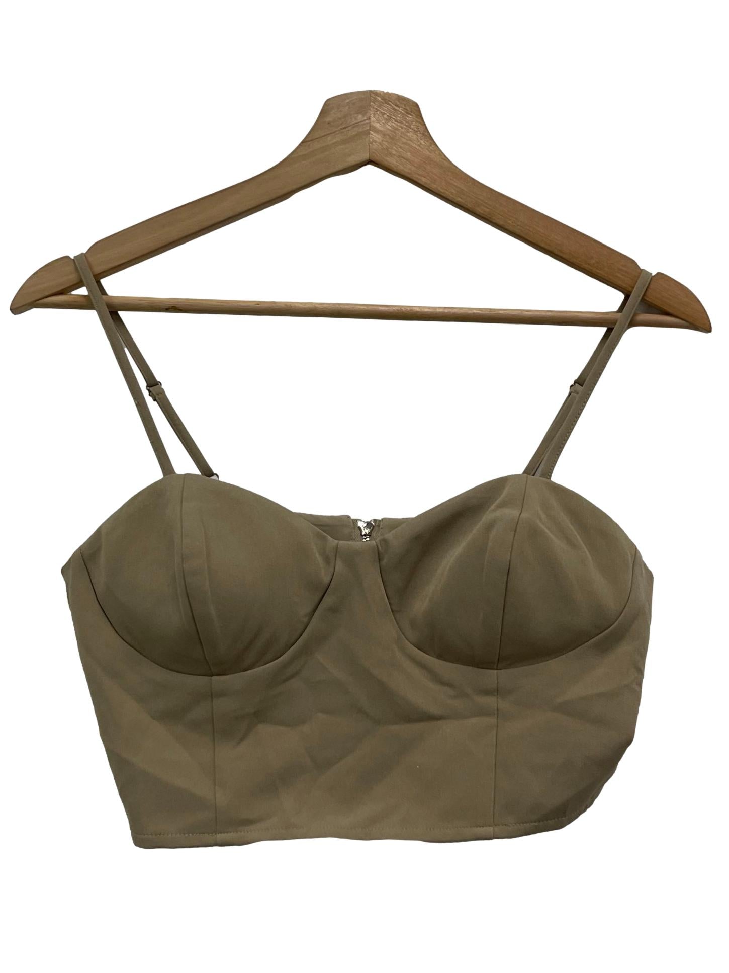 Brown Cami Bustier Padded Top