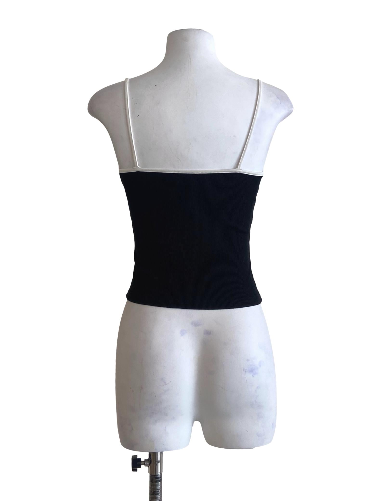Black Spaghetti Strap Crop Top
