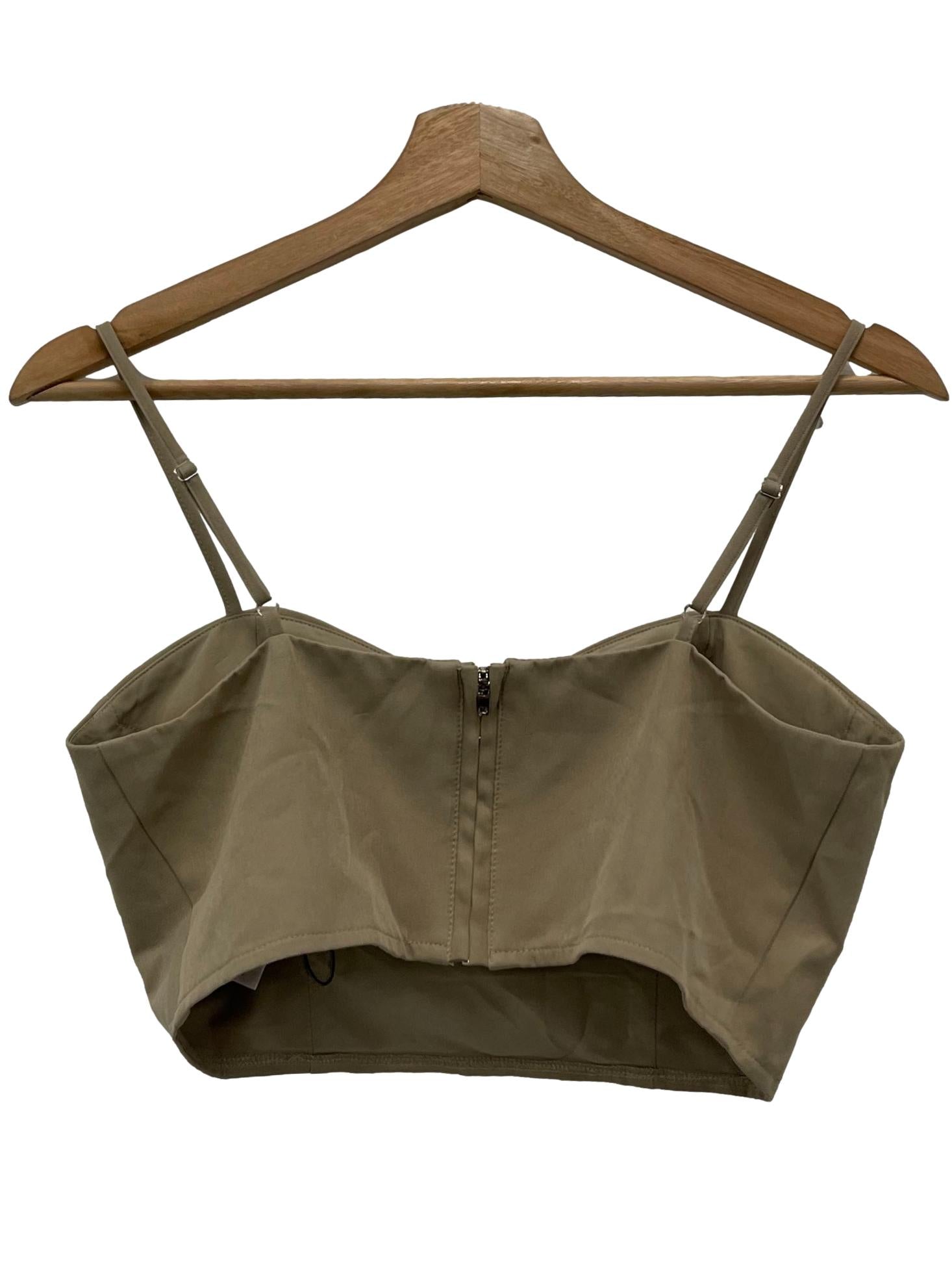 Brown Cami Bustier Padded Top