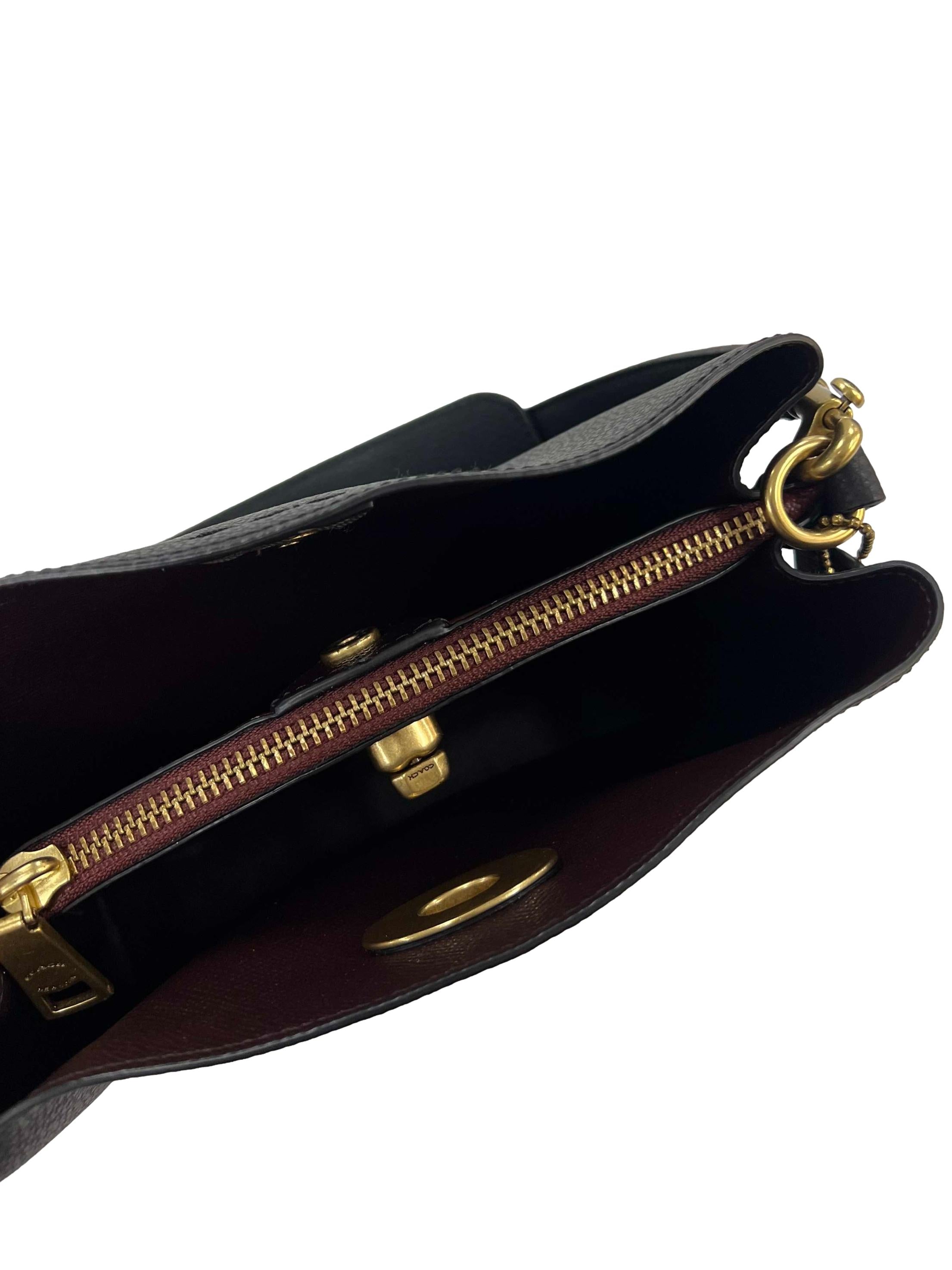 Black Leather Coach Willow Bucket Bag CSN