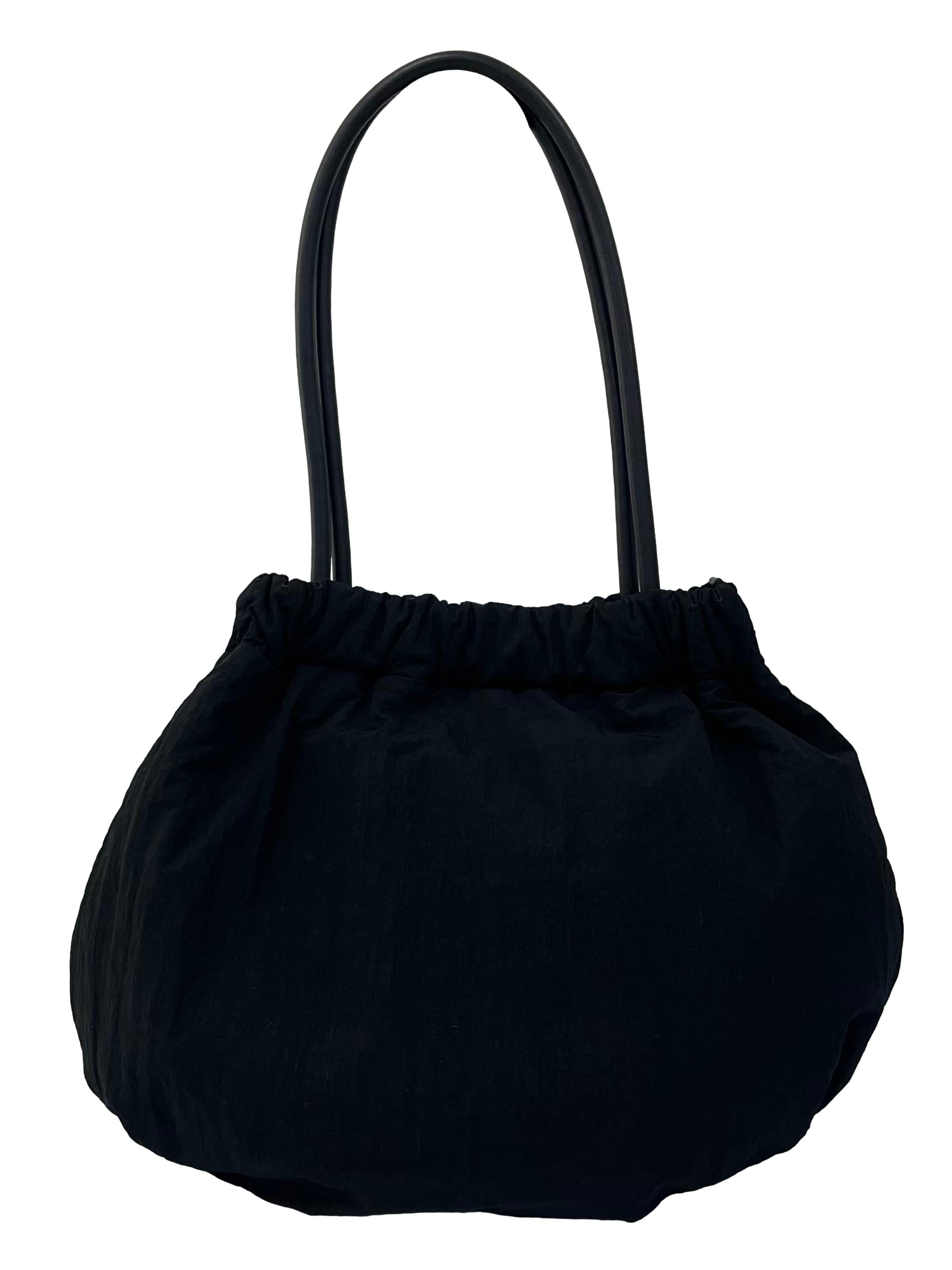 Black Aspen Ruched Hobo Bag