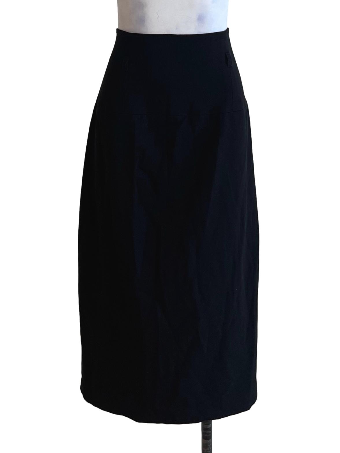 Black High-Waisted A-Line Skirt