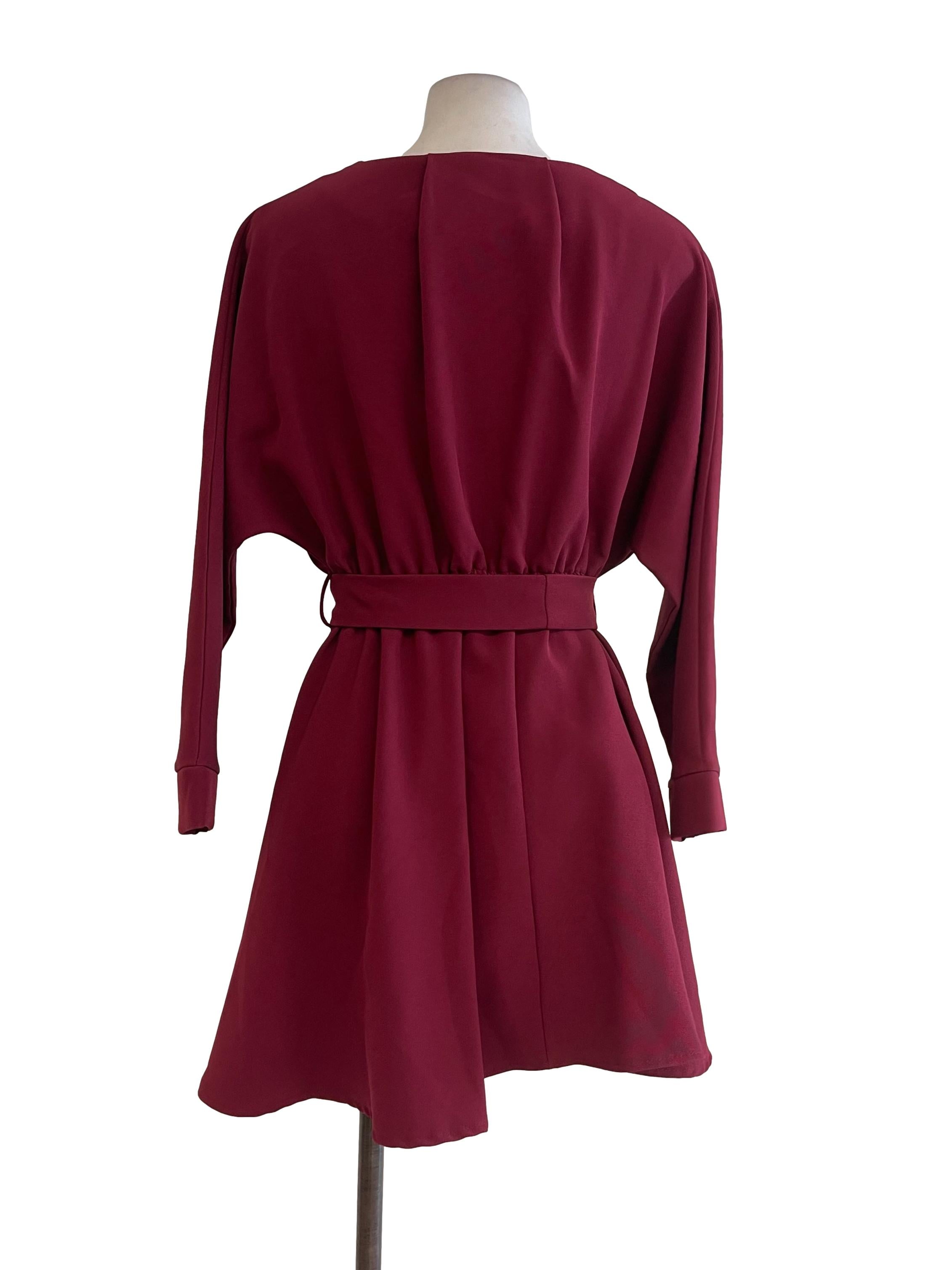 Maroon Plain Baggy Dress