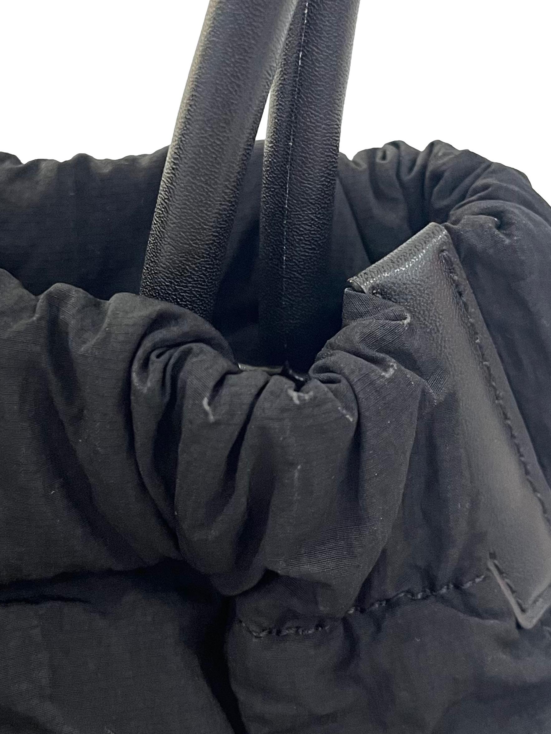 Black Aspen Ruched Hobo Bag