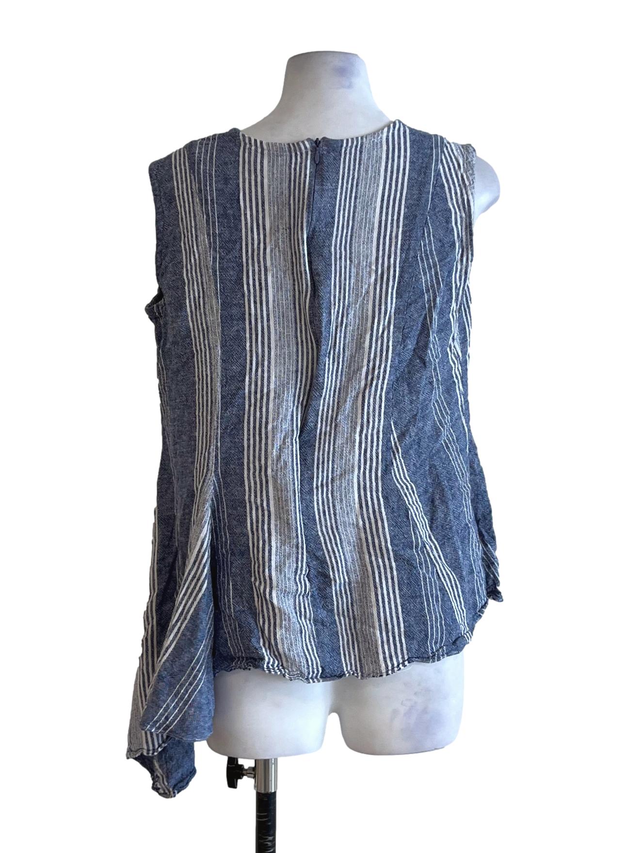 Blue Bengal Stripe Sleeveless Top