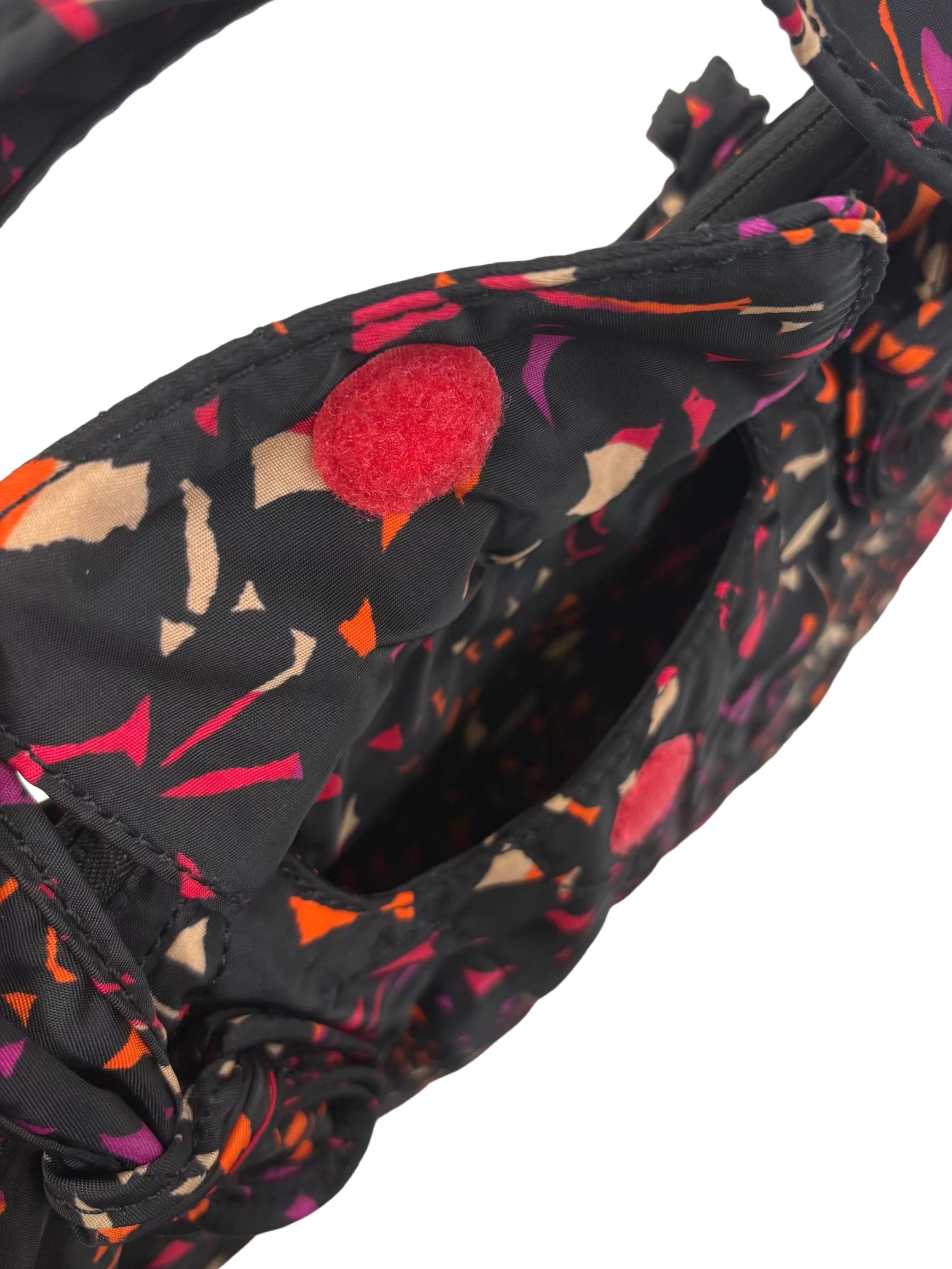 Black Confetti Quilted Nylon Laptop Bag