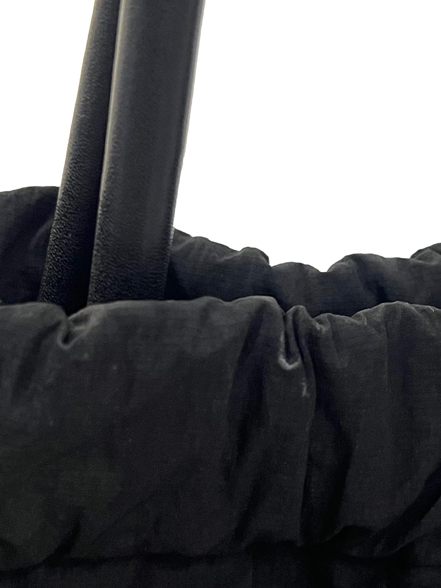 Black Aspen Ruched Hobo Bag