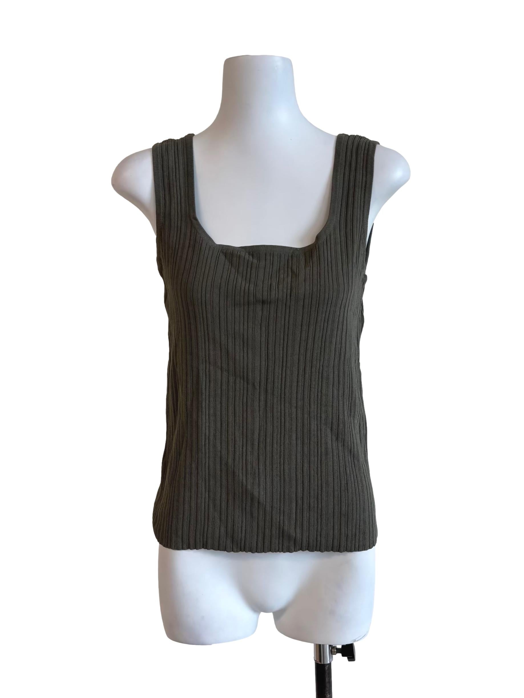 Juniper Green Ribbed Tank Top
