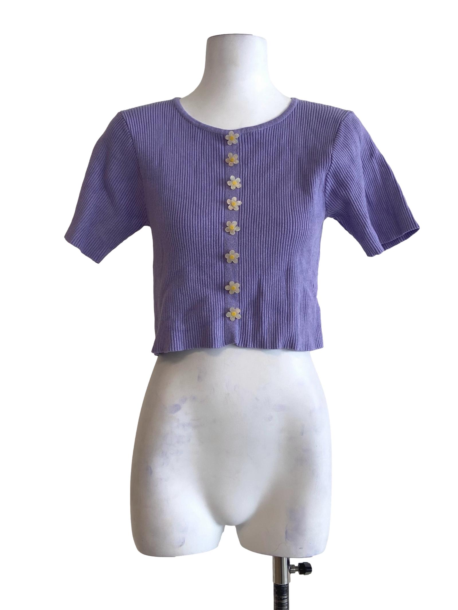 Iris Purple Knitted Top