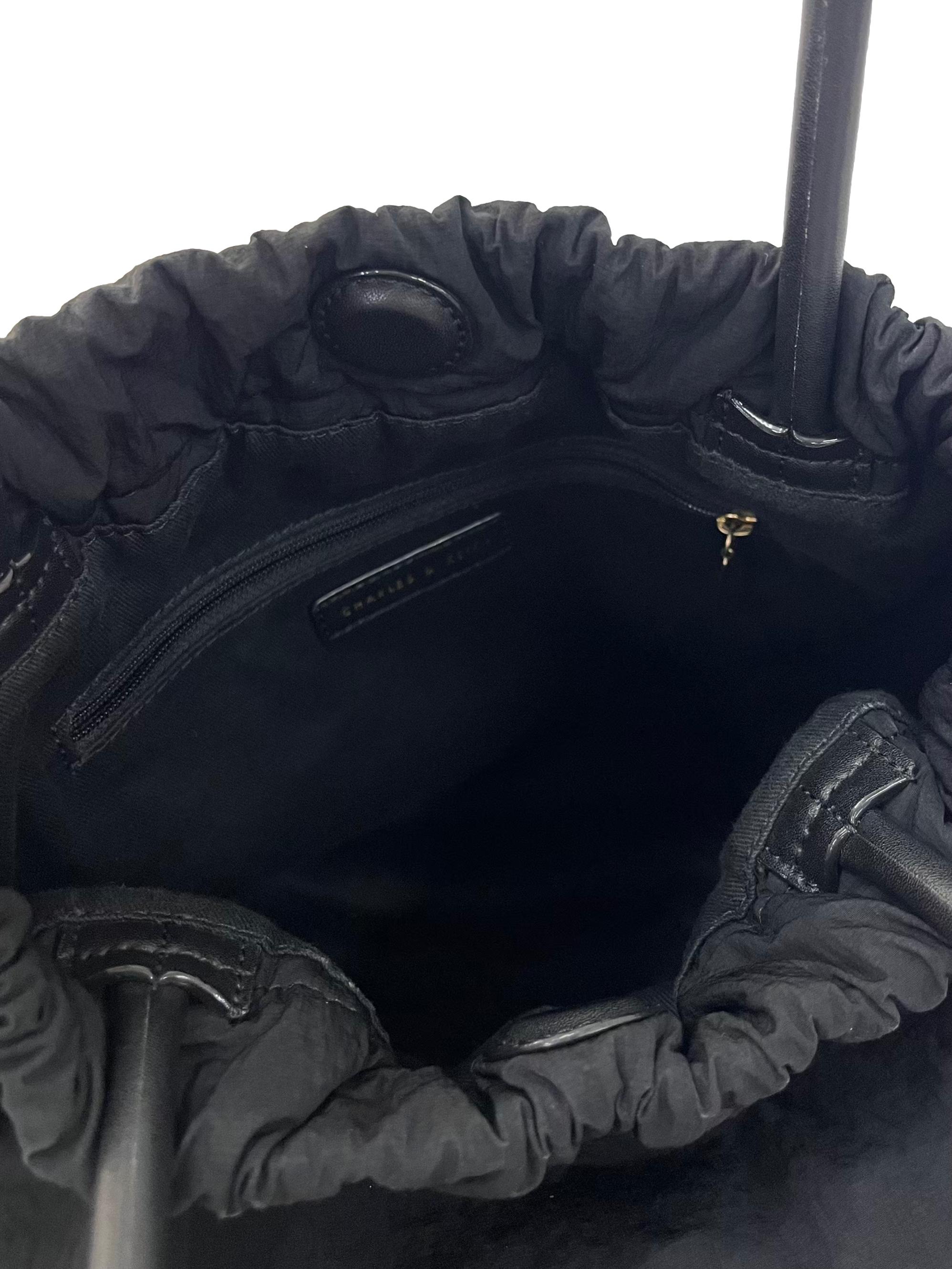 Black Aspen Ruched Hobo Bag