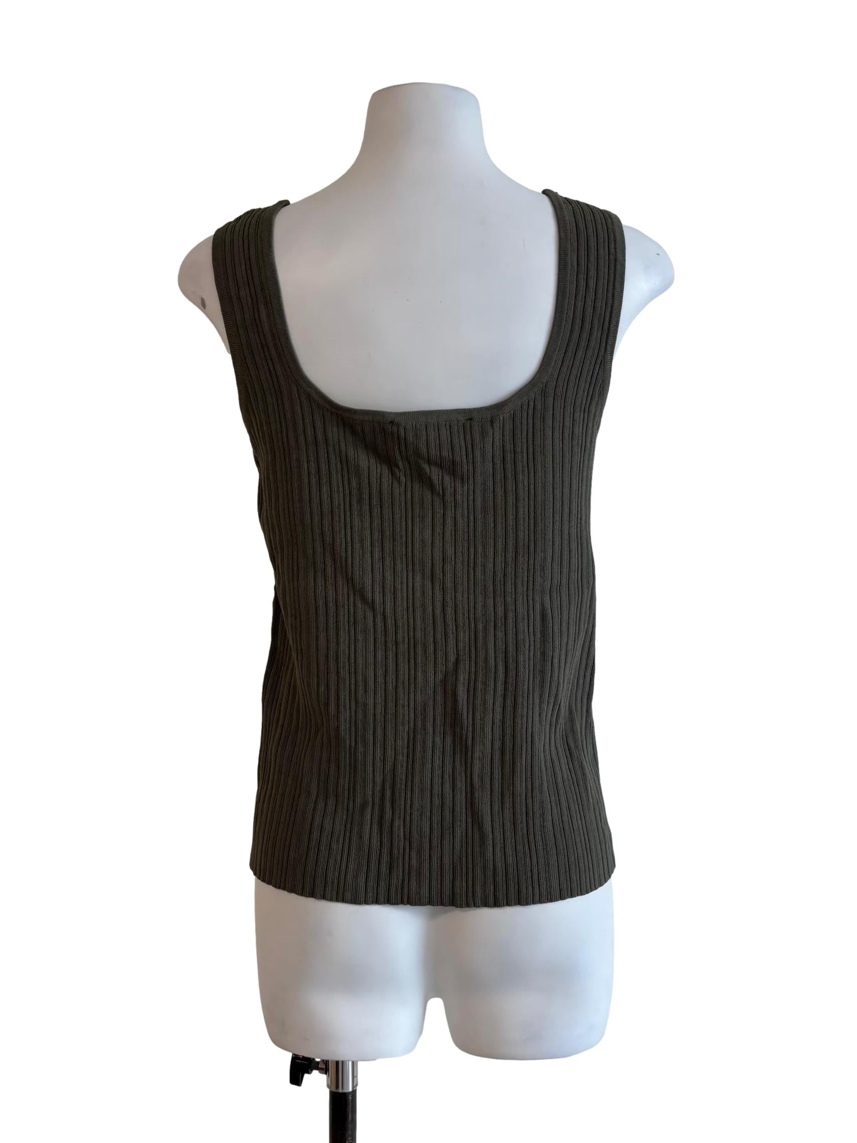 Juniper Green Ribbed Tank Top
