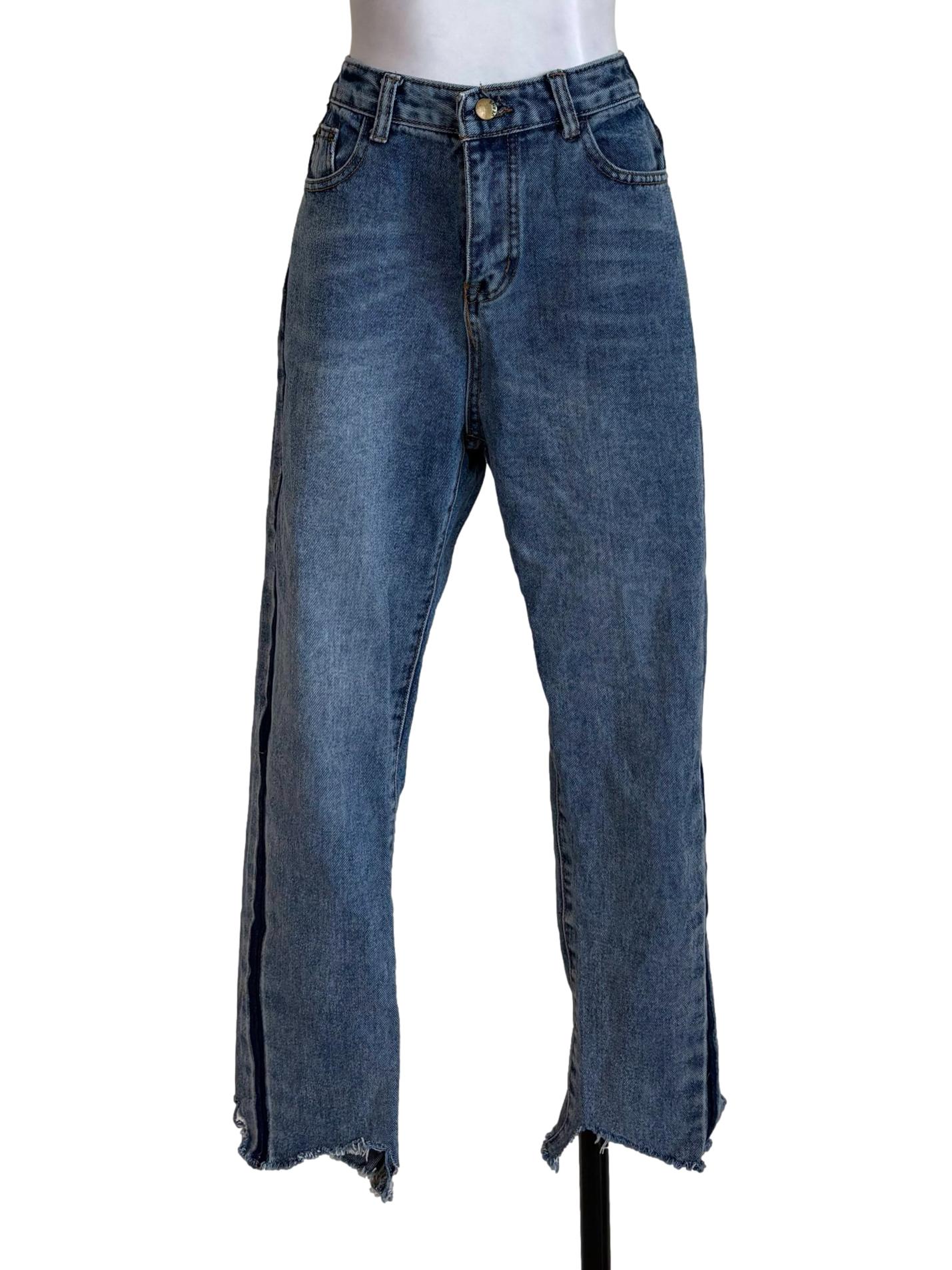Acid Washed Blue Pegged Jeans