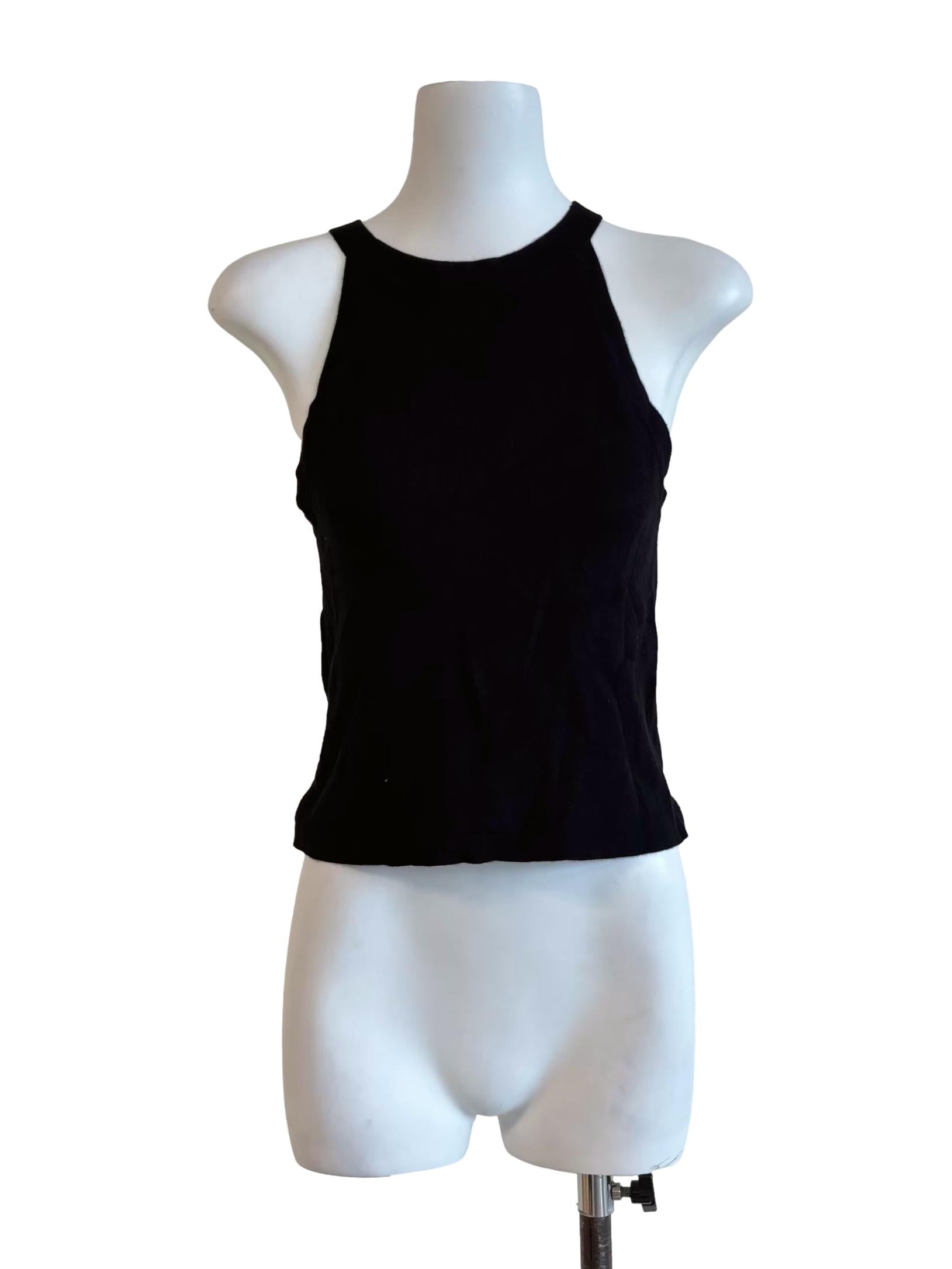 Rich Black Halter Tank Top