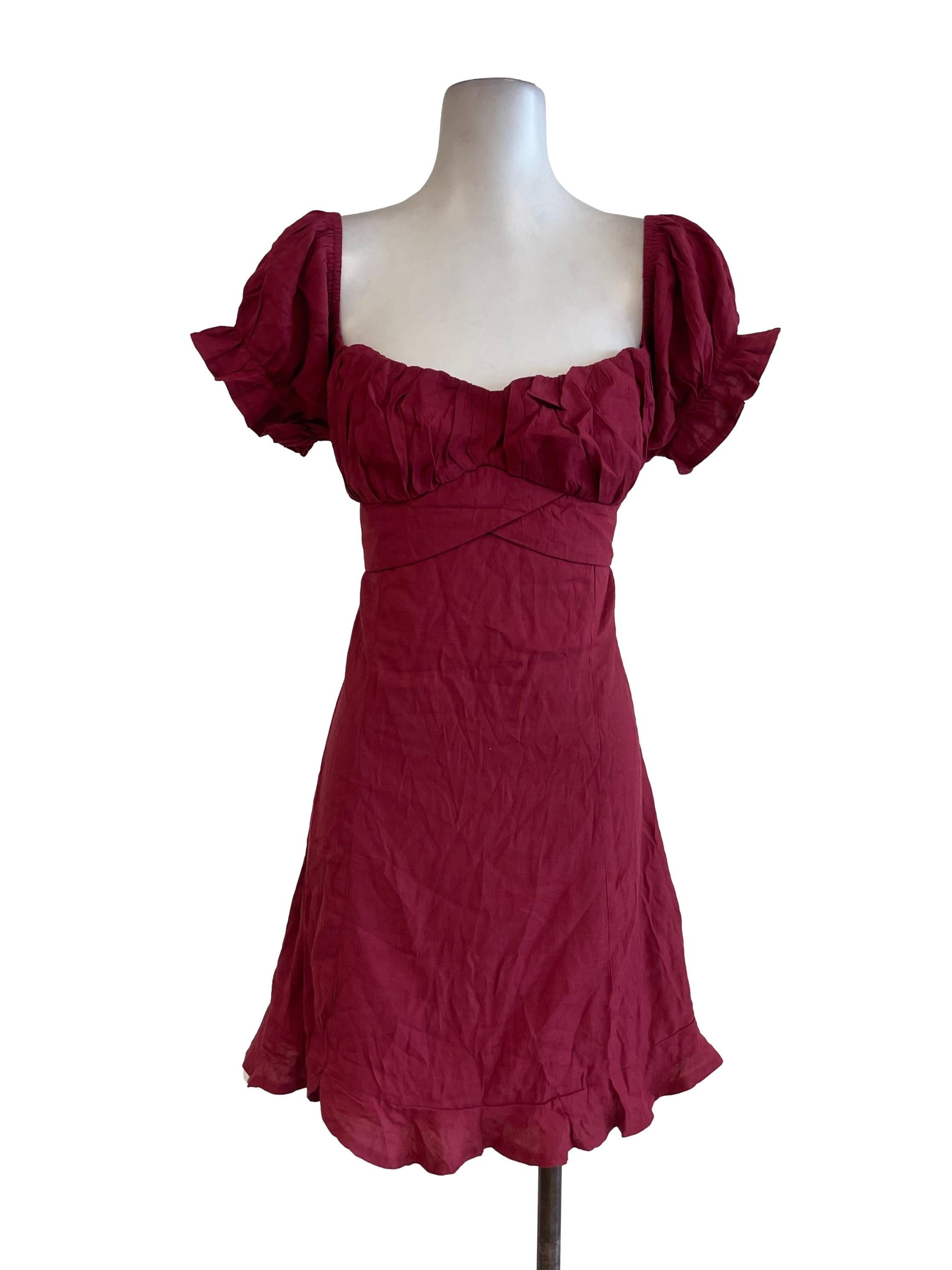 Red Open Back Dress