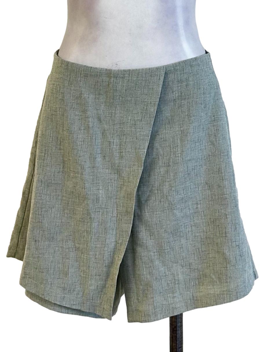 Light Green Textured Shorts