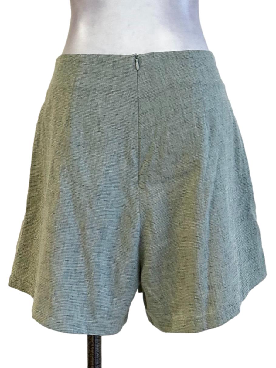 Light Green Textured Shorts