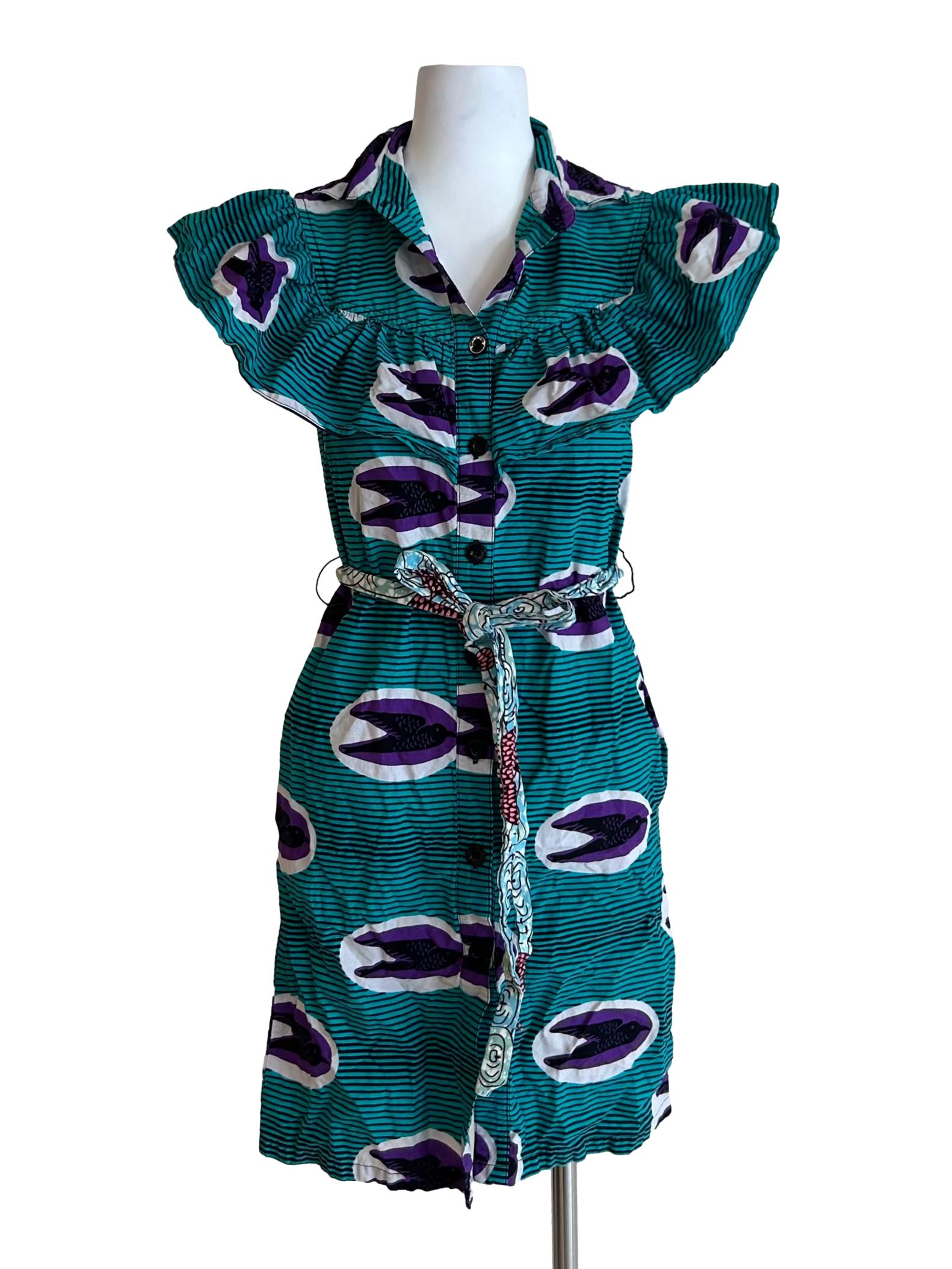 Taraji Shirt In Teal And Purple - Multicolor CSN*