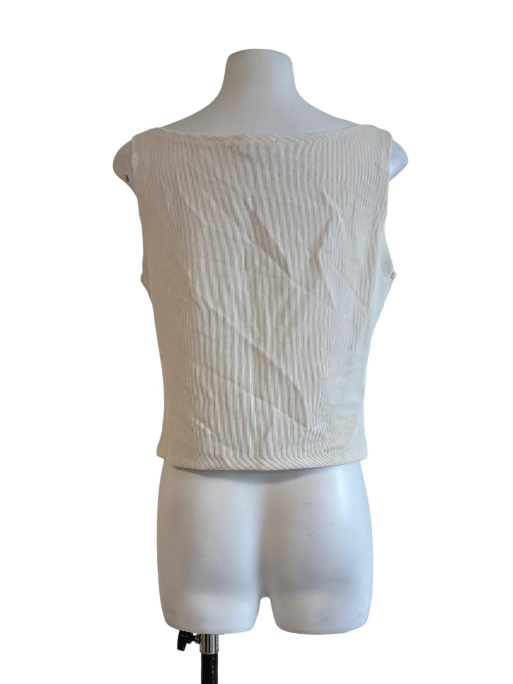 Off White Boat Neck Top