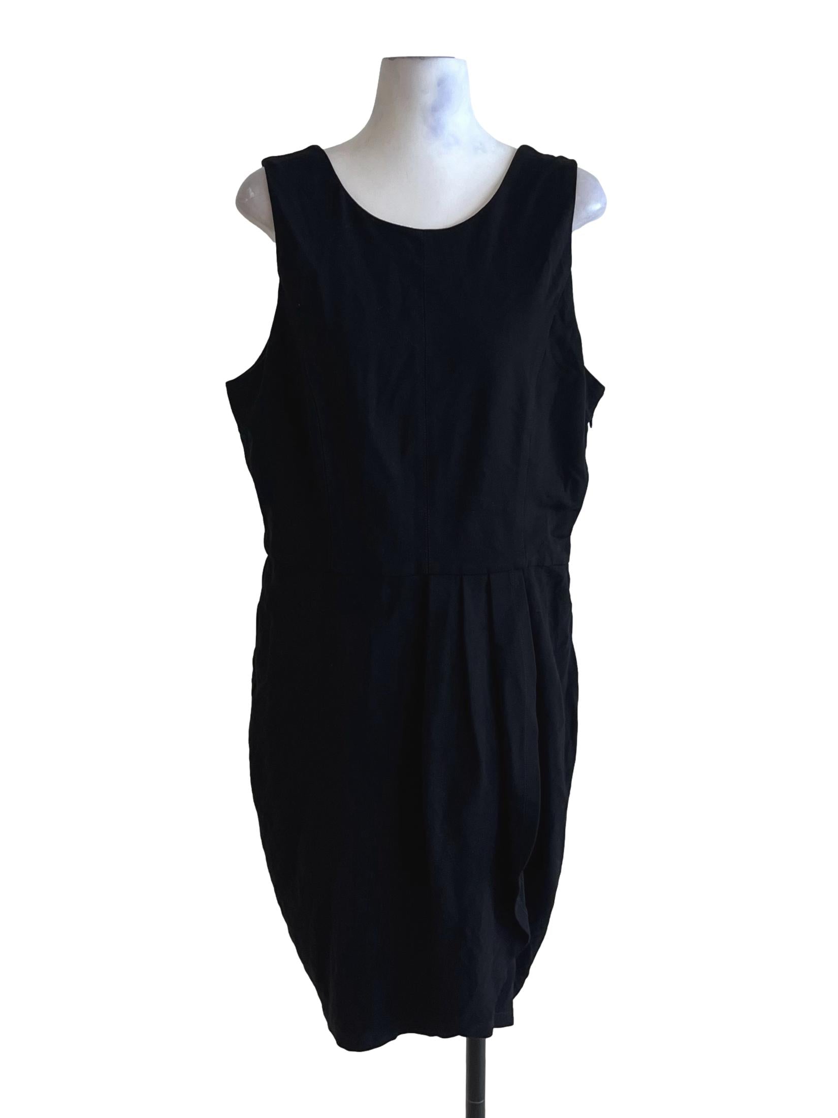 Black Jewel Neckline A-Line Dress