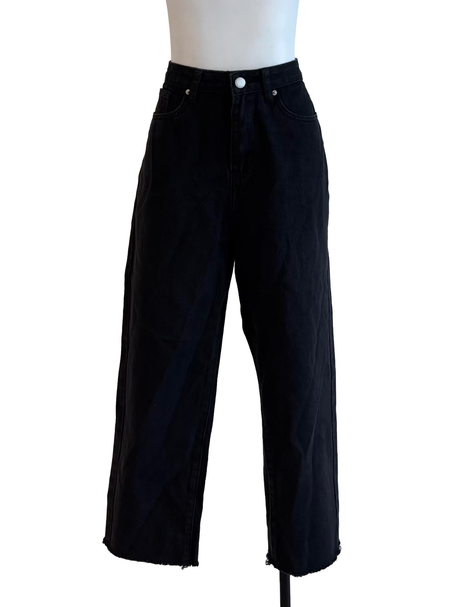 Jade Black Straight Jeans