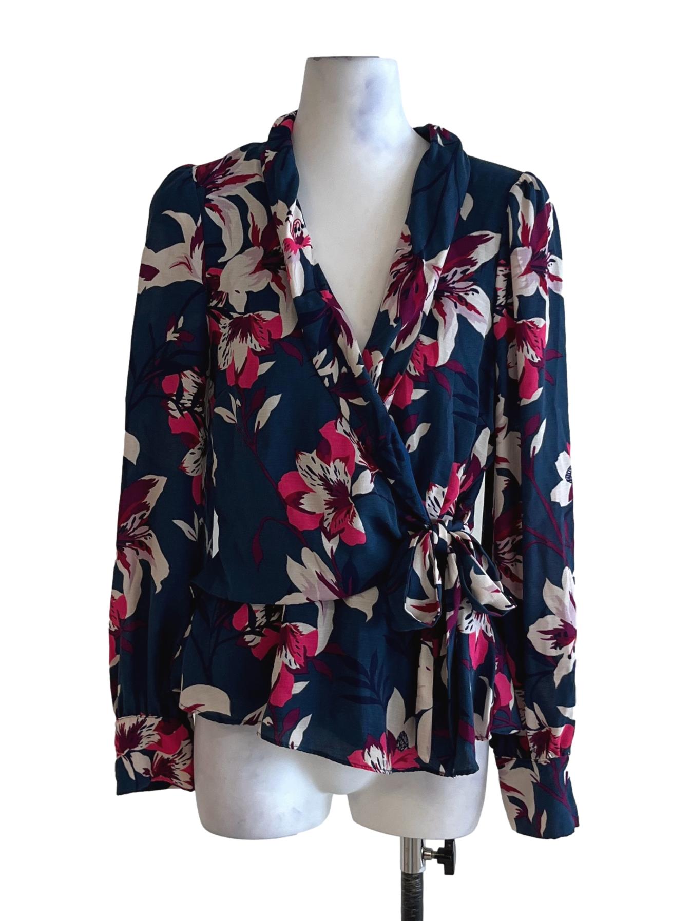 Blue Floral Blouse