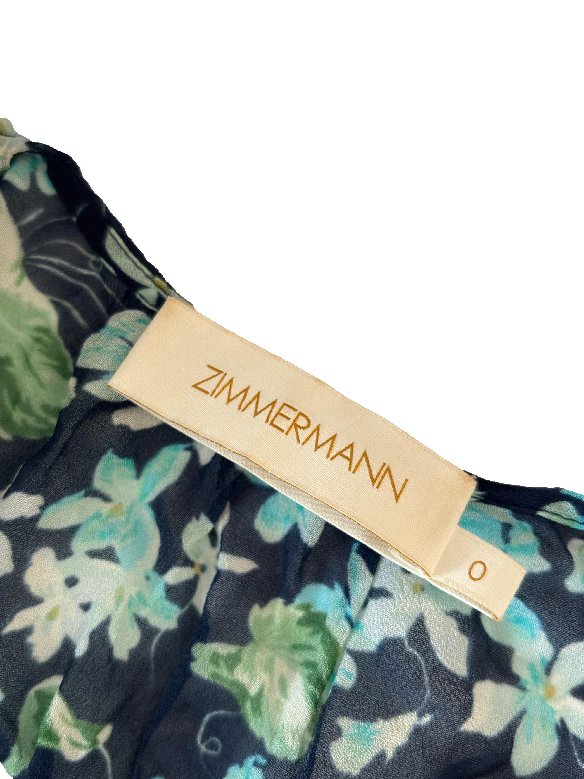 Blue Meadow Floral Moncur Wrap Mini Dress