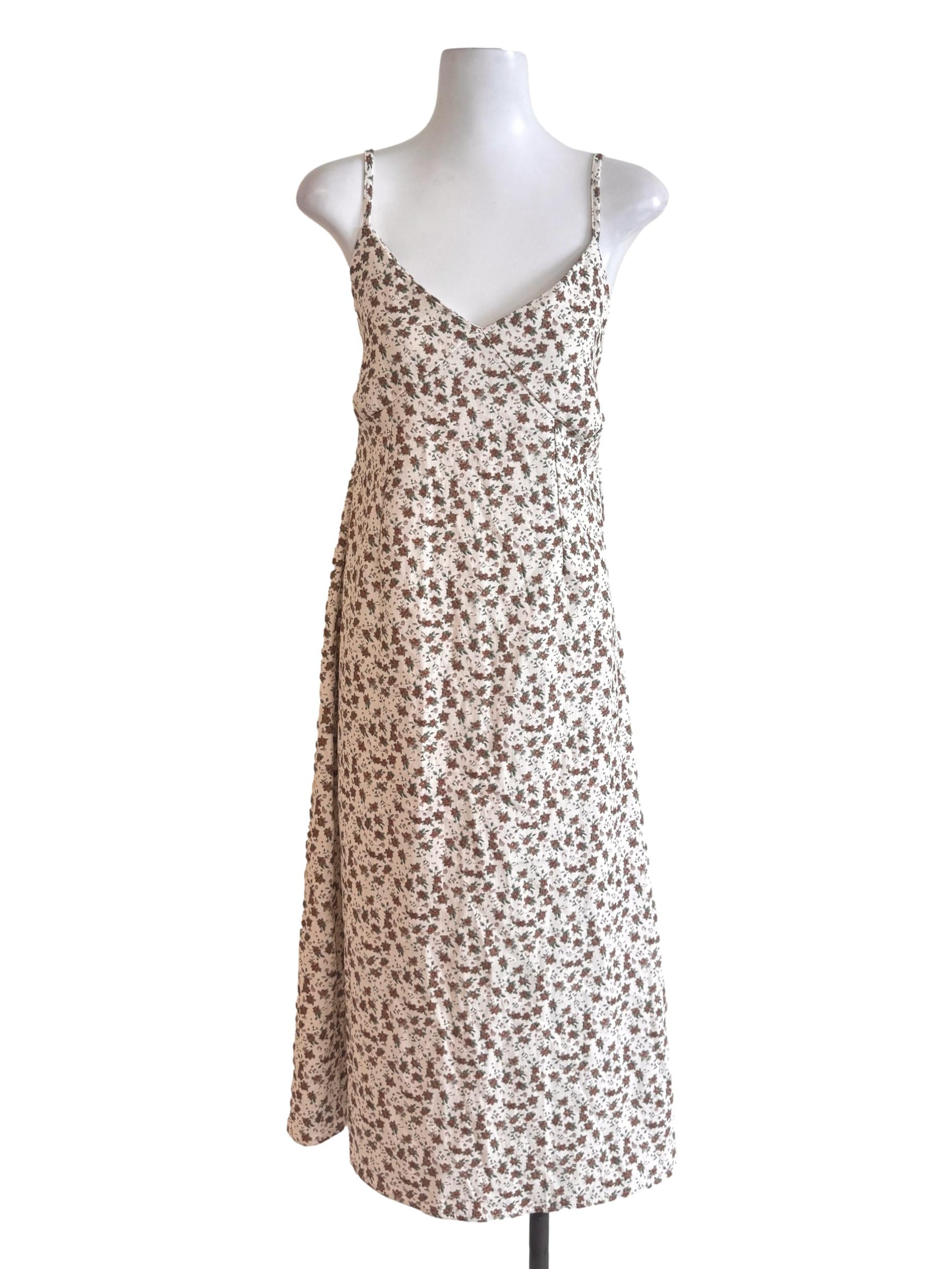 Brown Floral Dress